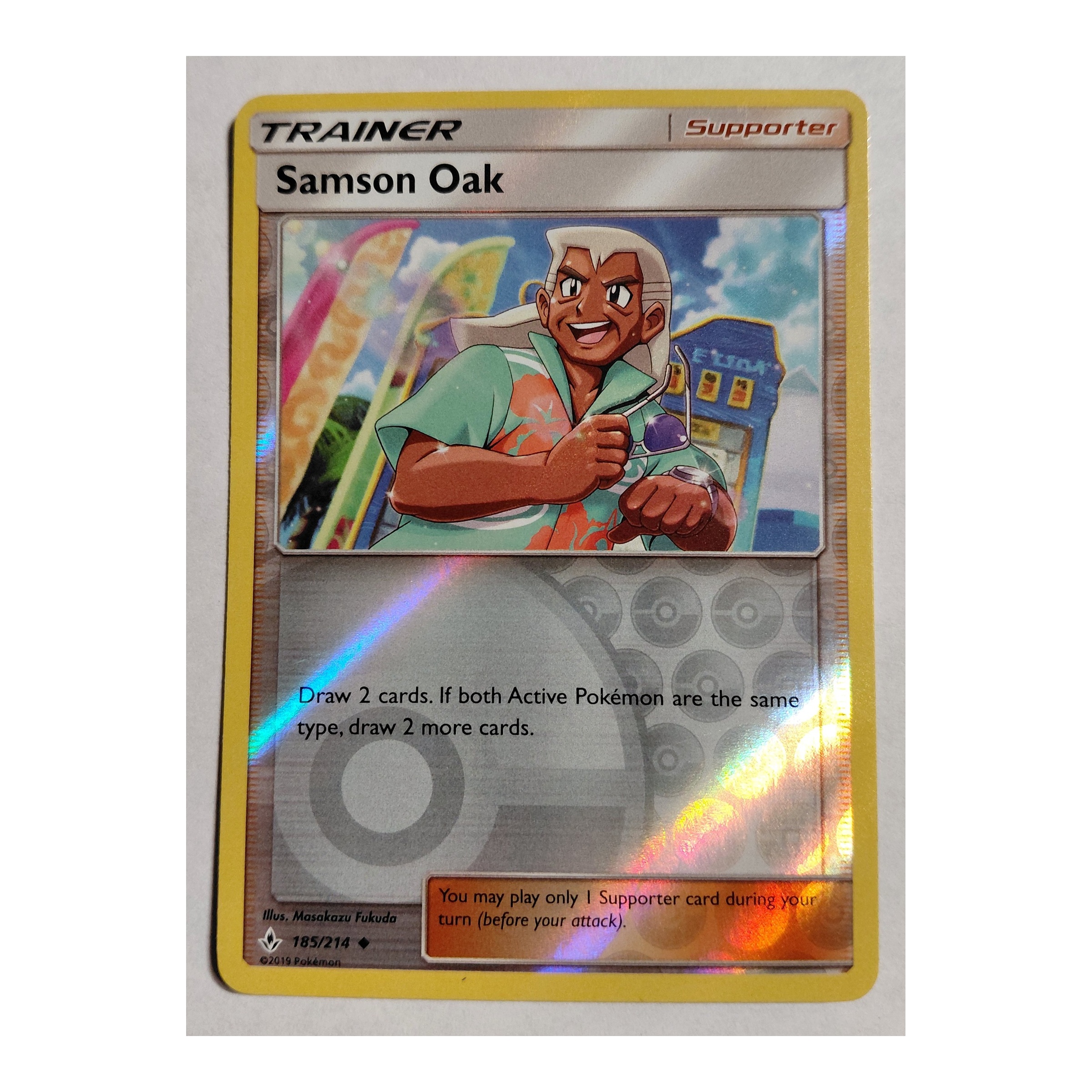 Samson Oak Uncommon SM10: Unbroken Bonds 185/214 NM Reverse Holo