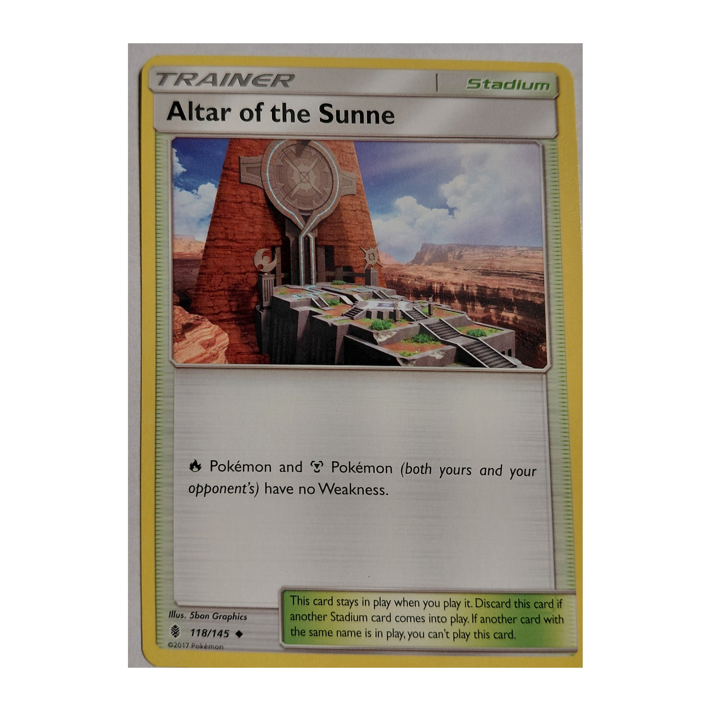 Altar of the Sunne Uncommon SM2: Guardians Rising 118/145 NM Reverse Holo