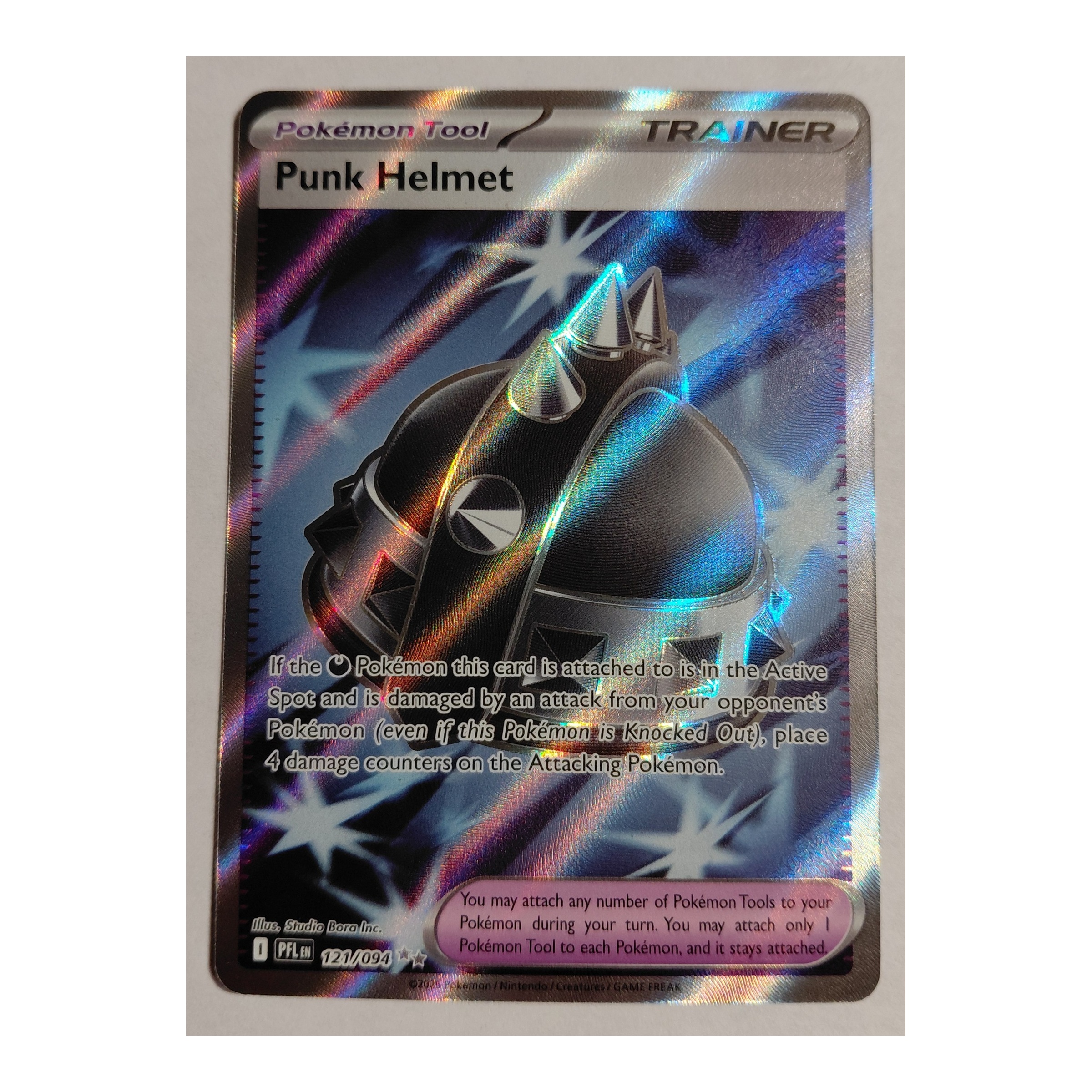Punk Helmet Ultra Rare ME02: Phantasmal Flames 121/094 NM Holo