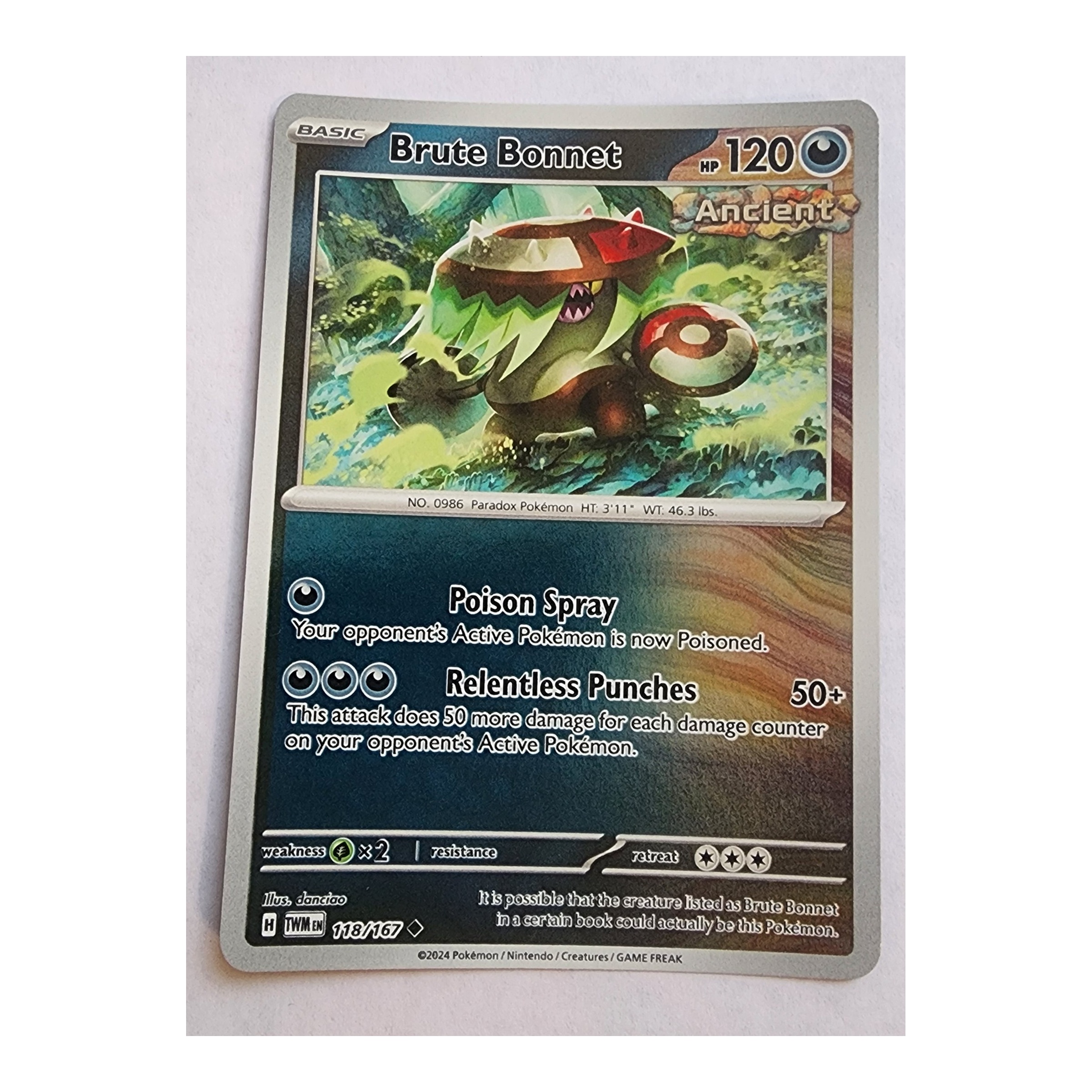 Brute Bonnet Uncommon SV06: Twilight Masquerade 118/167 NM Reverse Holo