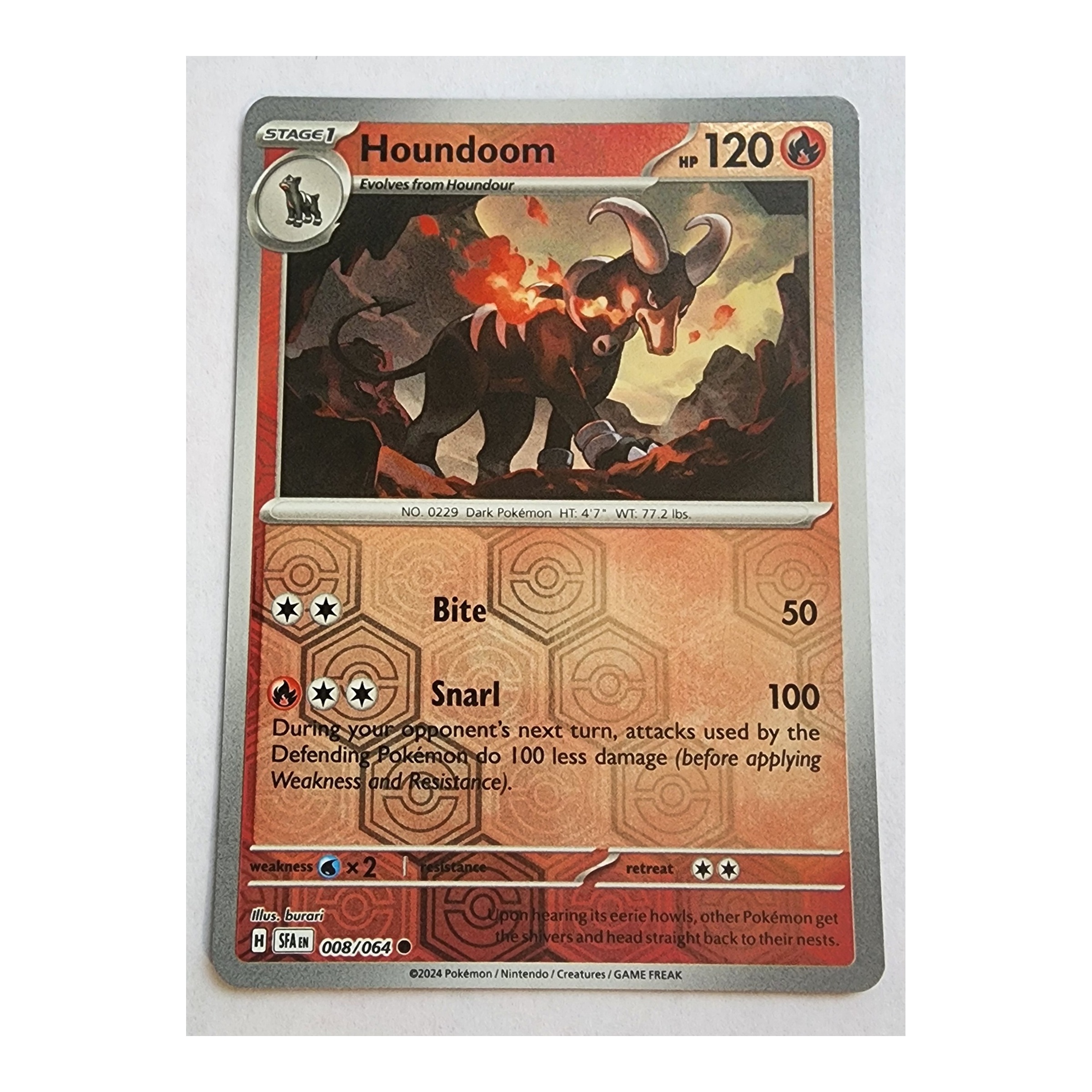 Houndoom Common SV06.5: Shrouded Fable 008/064 NM Reverse Holo