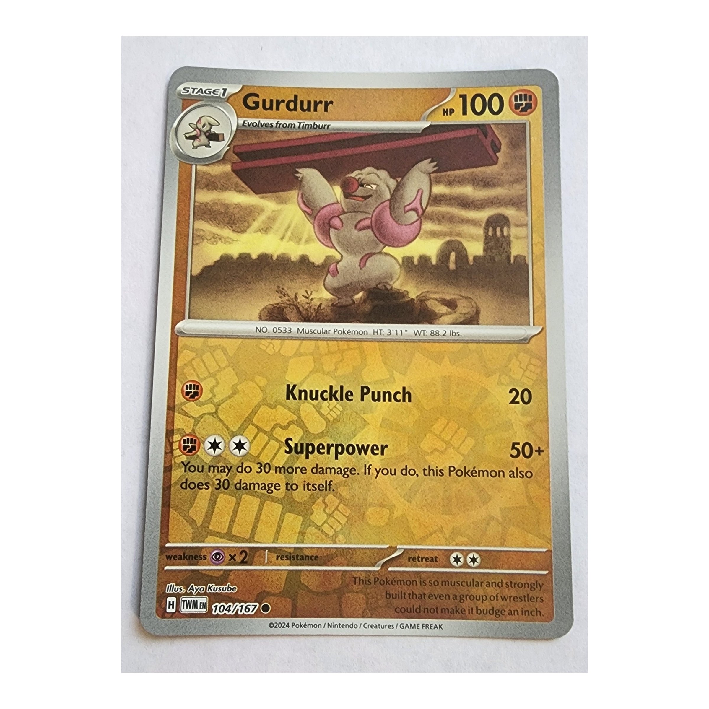 Gurdurr Common SV06: Twilight Masquerade 104/167 NM Reverse Holo