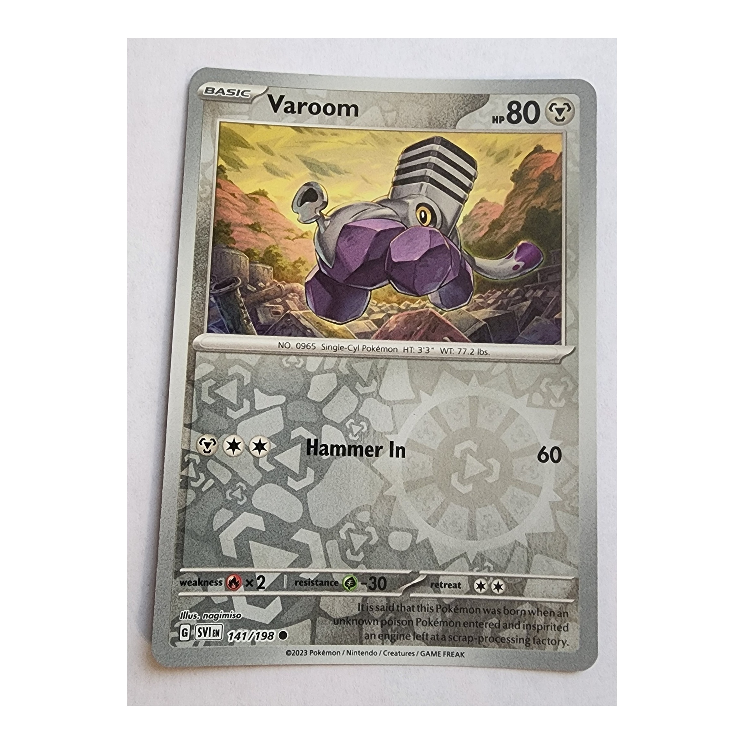 Varoom Common SV01: Scarlet & Violet 141/198 NM Reverse Holo