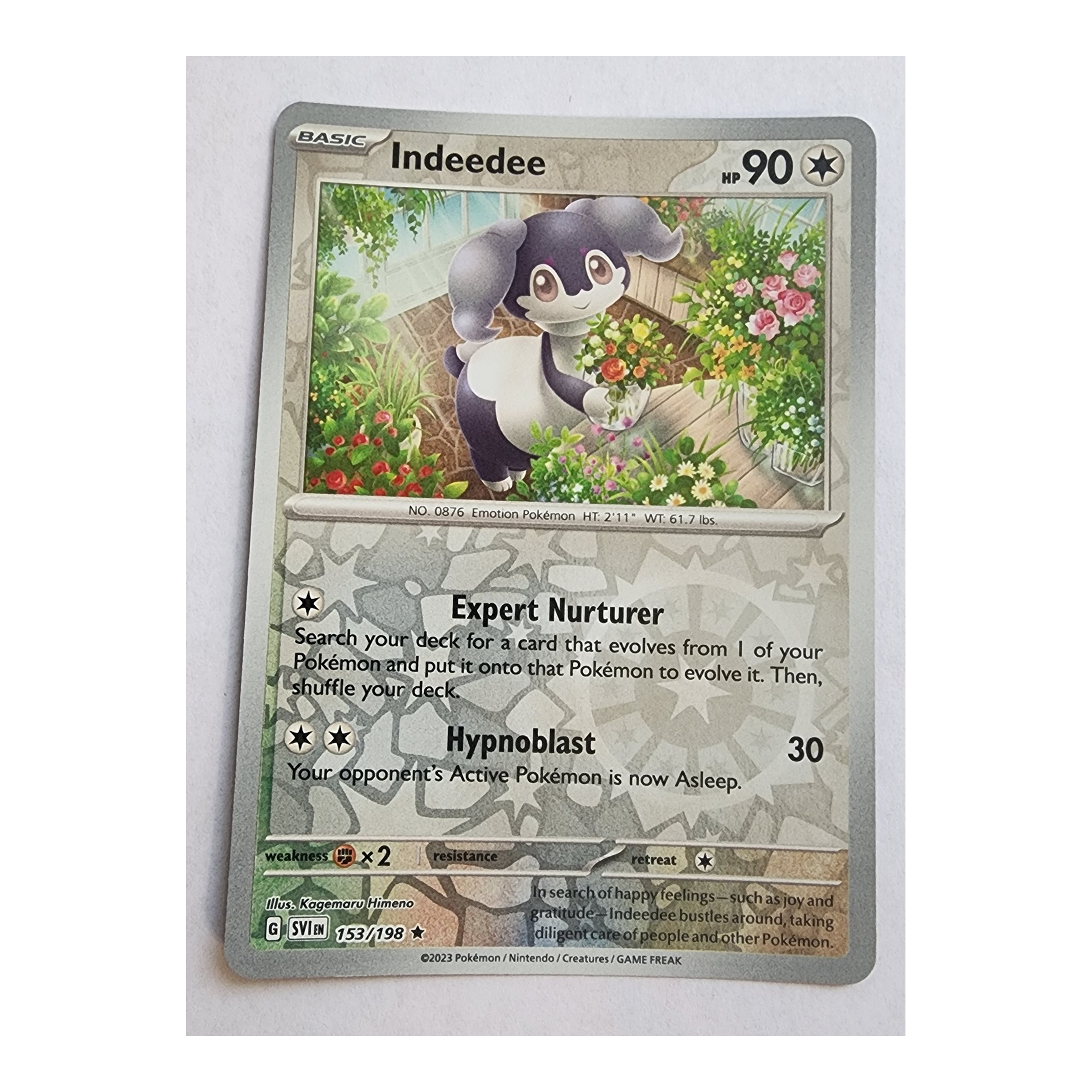 Indeedee Rare SV01: Scarlet & Violet 153/198 NM Reverse Holo
