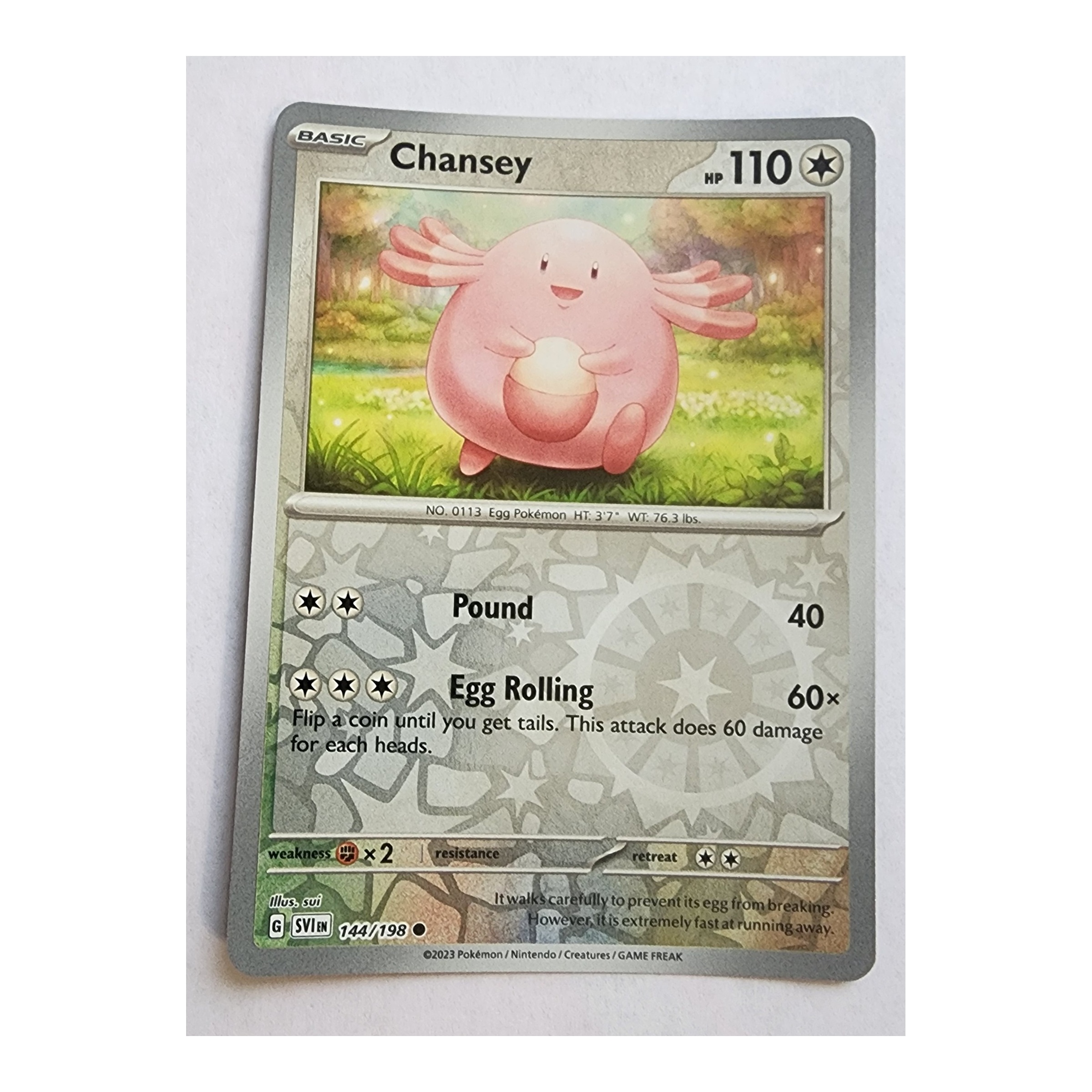 Chansey Common SV01: Scarlet & Violet 144/198 NM Reverse Holo