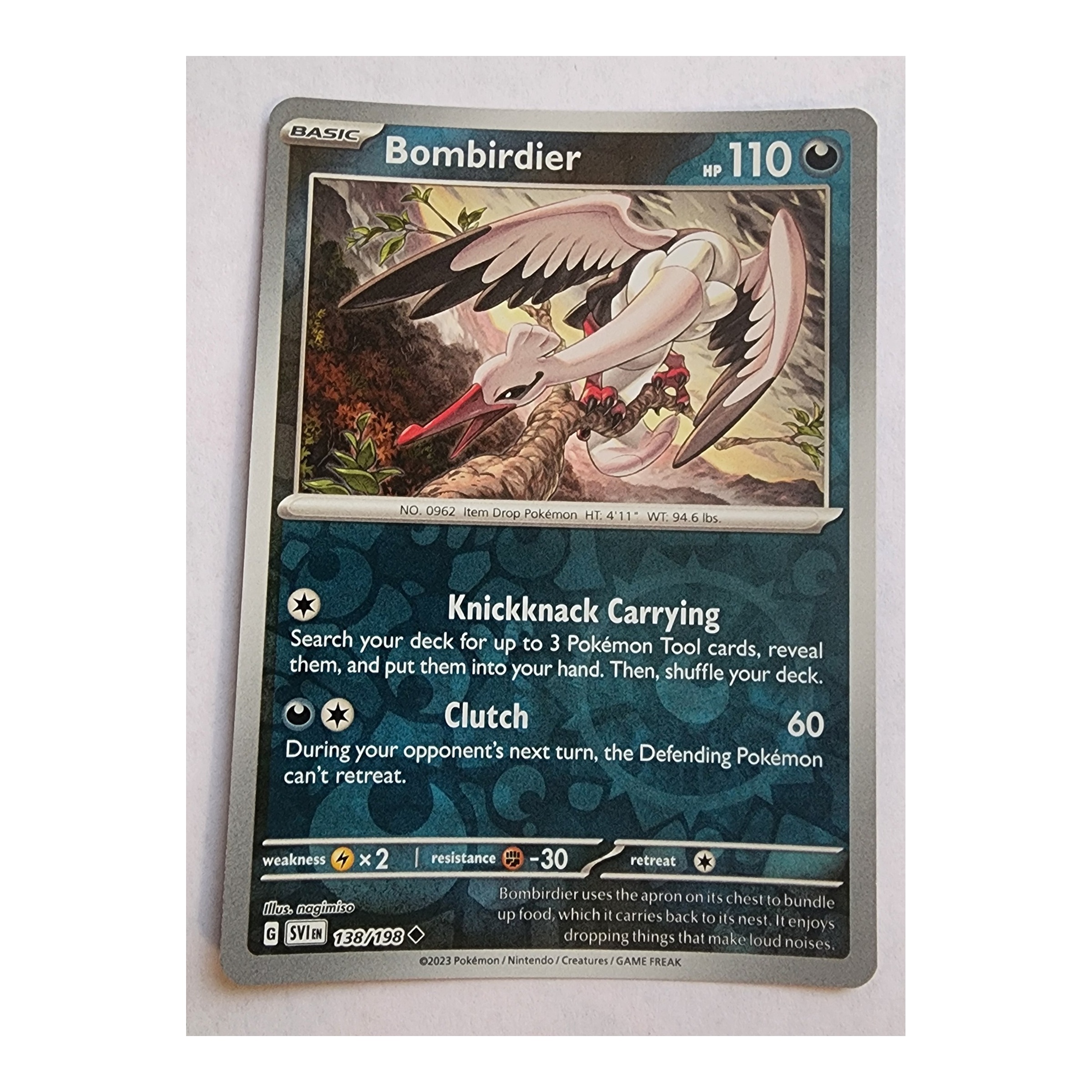 Bombirdier Uncommon SV01: Scarlet & Violet 138/198 NM Reverse Holo