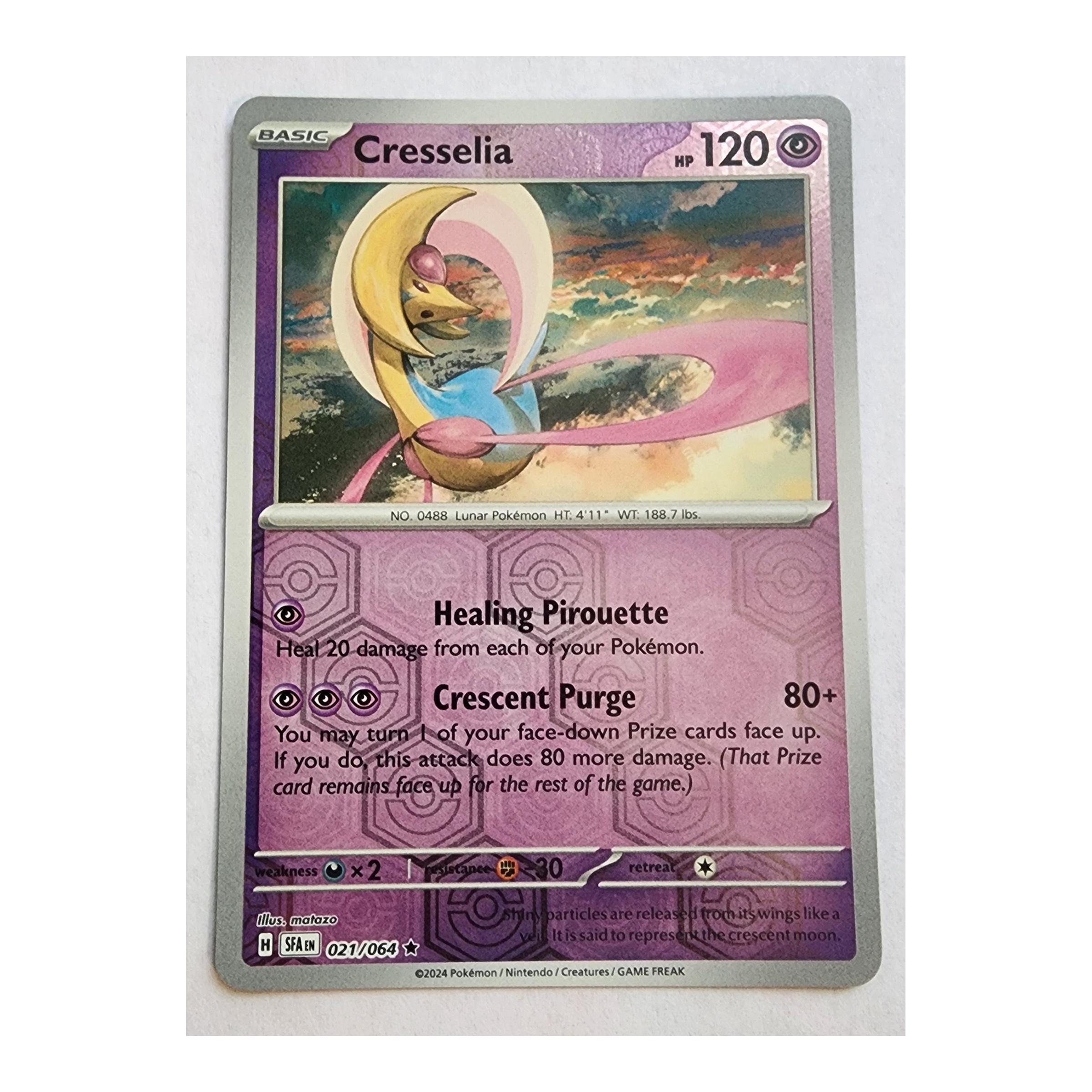 Cresselia Rare SV06.5: Shrouded Fable 021/064 NM Reverse Holo