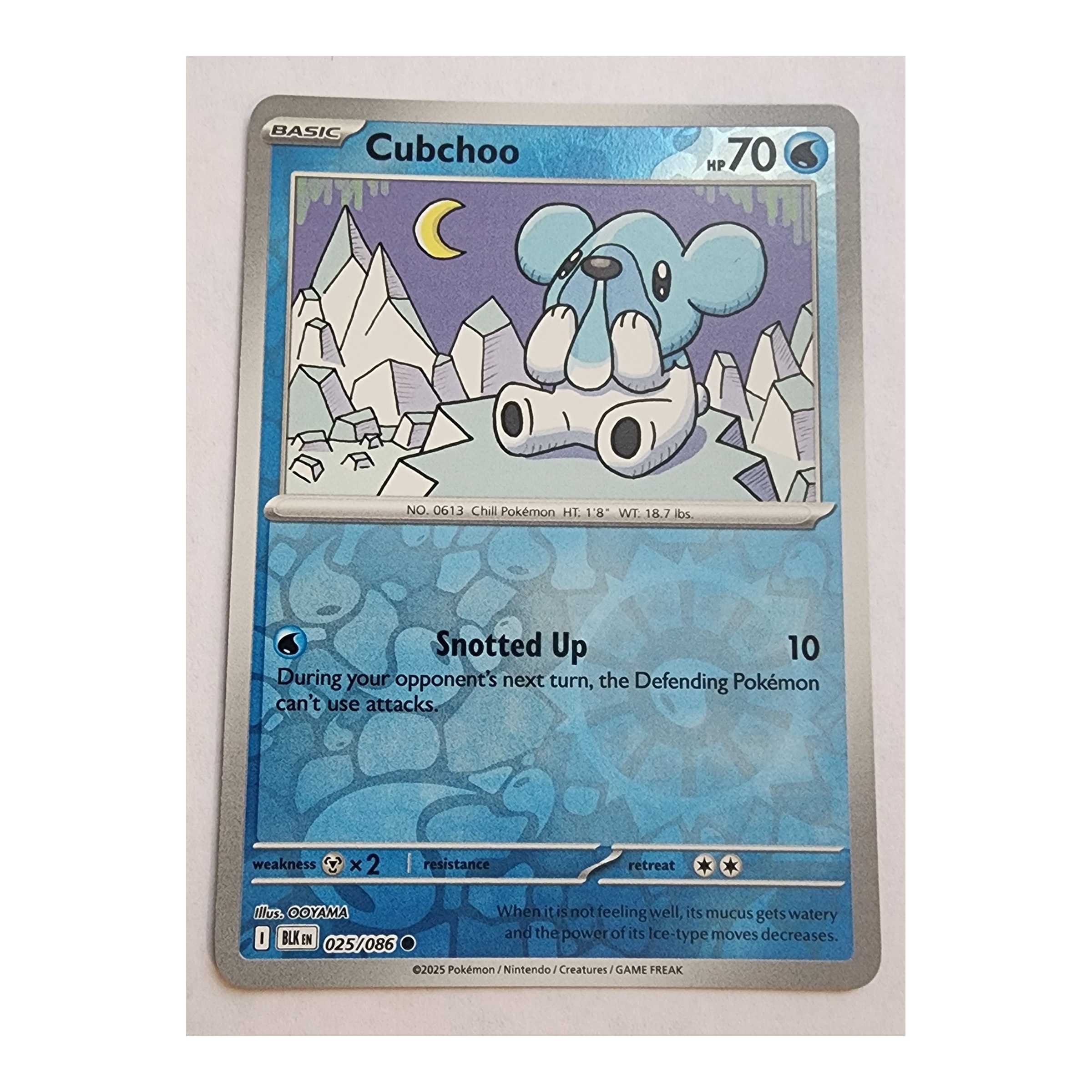 Cubchoo Common SV10.5B: Black Bolt 025/086 NM Reverse Holo