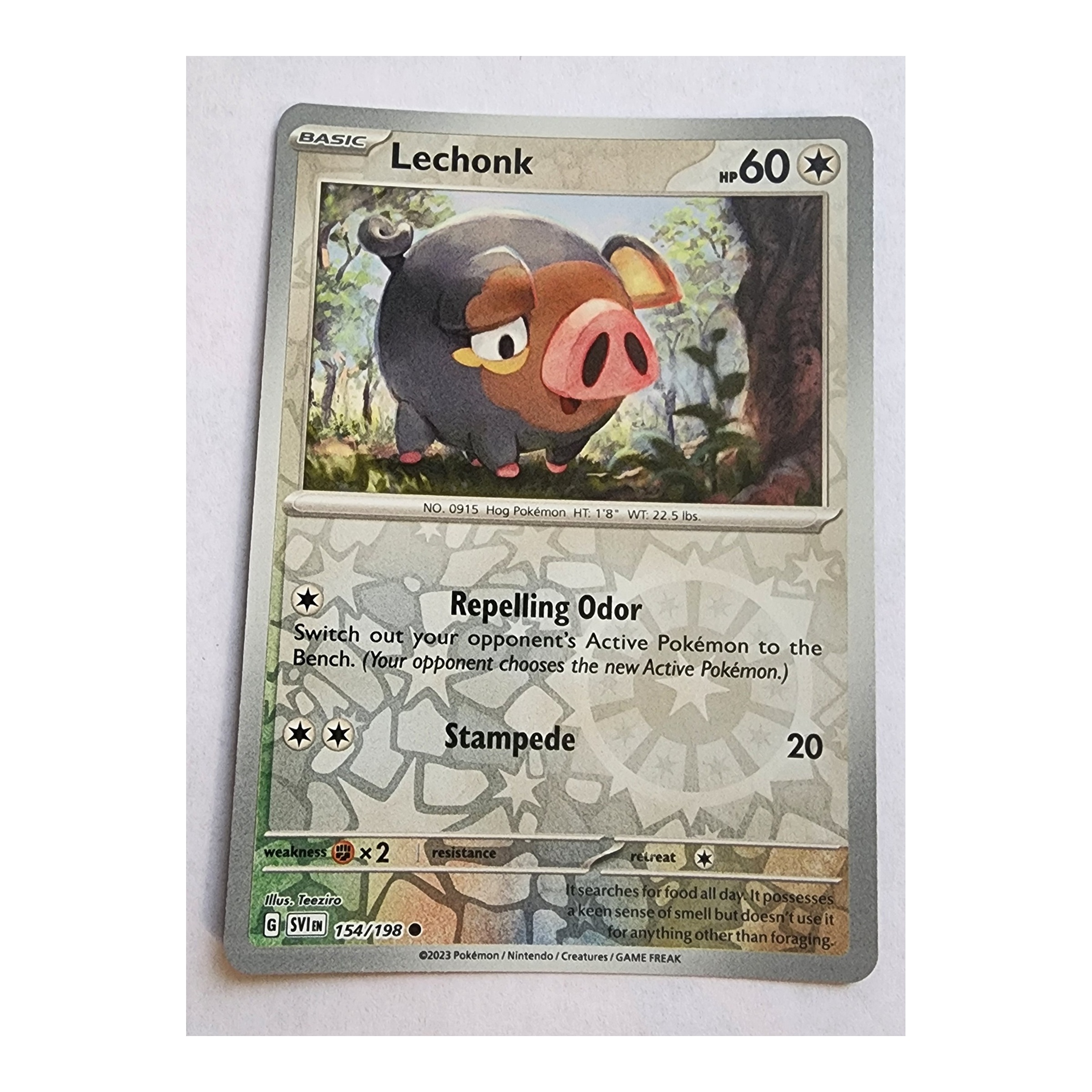 Lechonk Common SV01: Scarlet & Violet 154/198 NM Reverse Holo