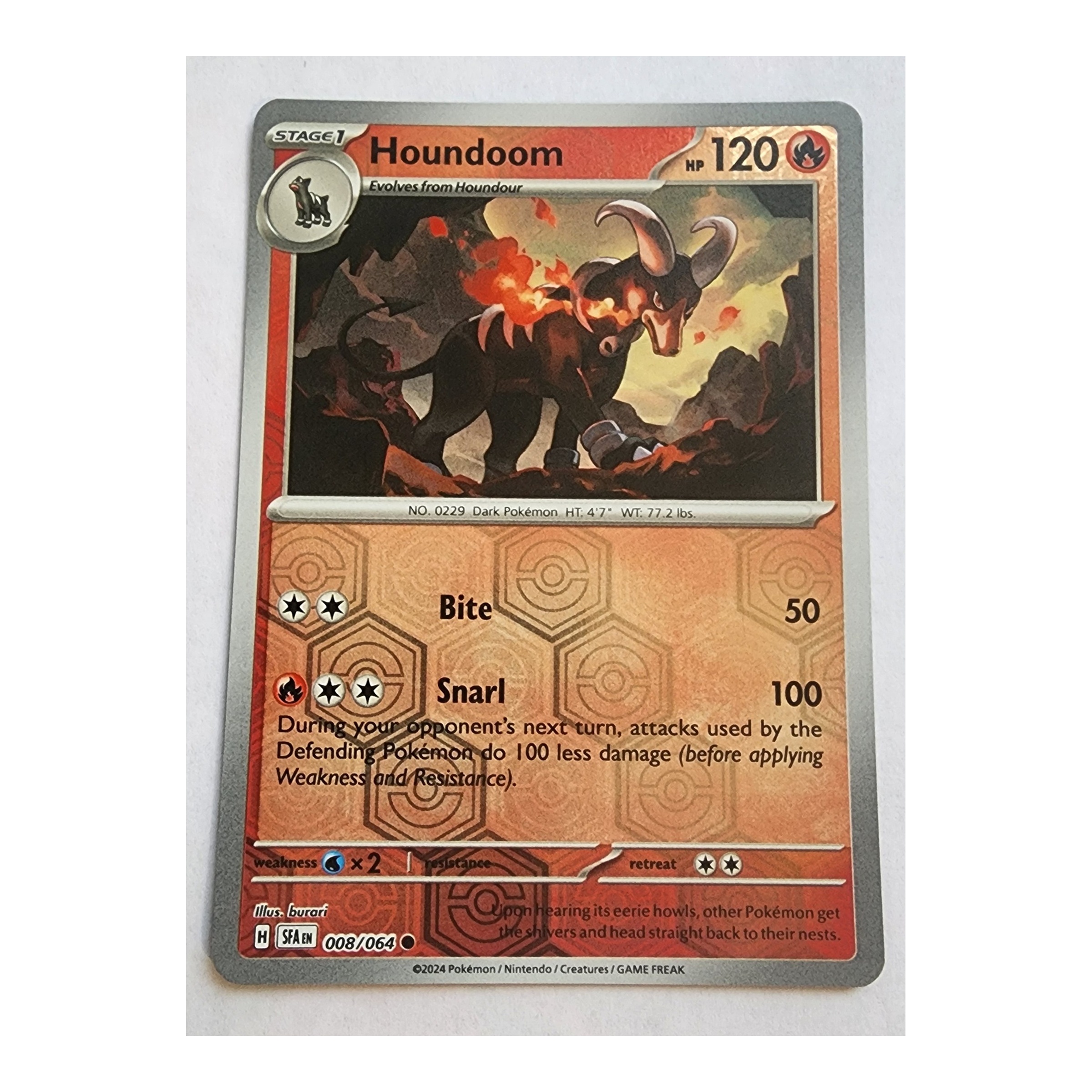 Houndoom Common SV06.5: Shrouded Fable 008/064 NM Reverse Holo