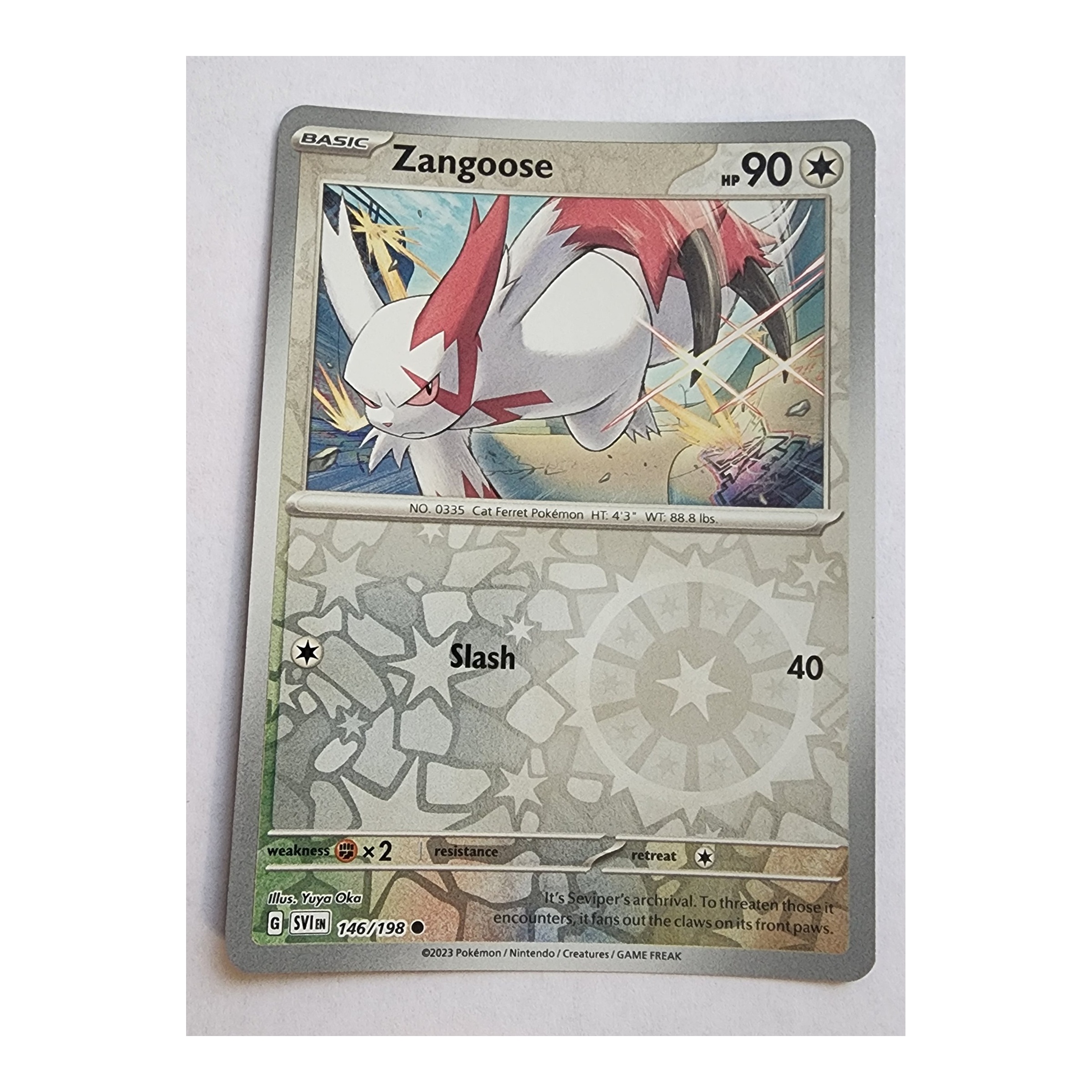 Zangoose Common SV01: Scarlet & Violet 146/198 NM Reverse Holo
