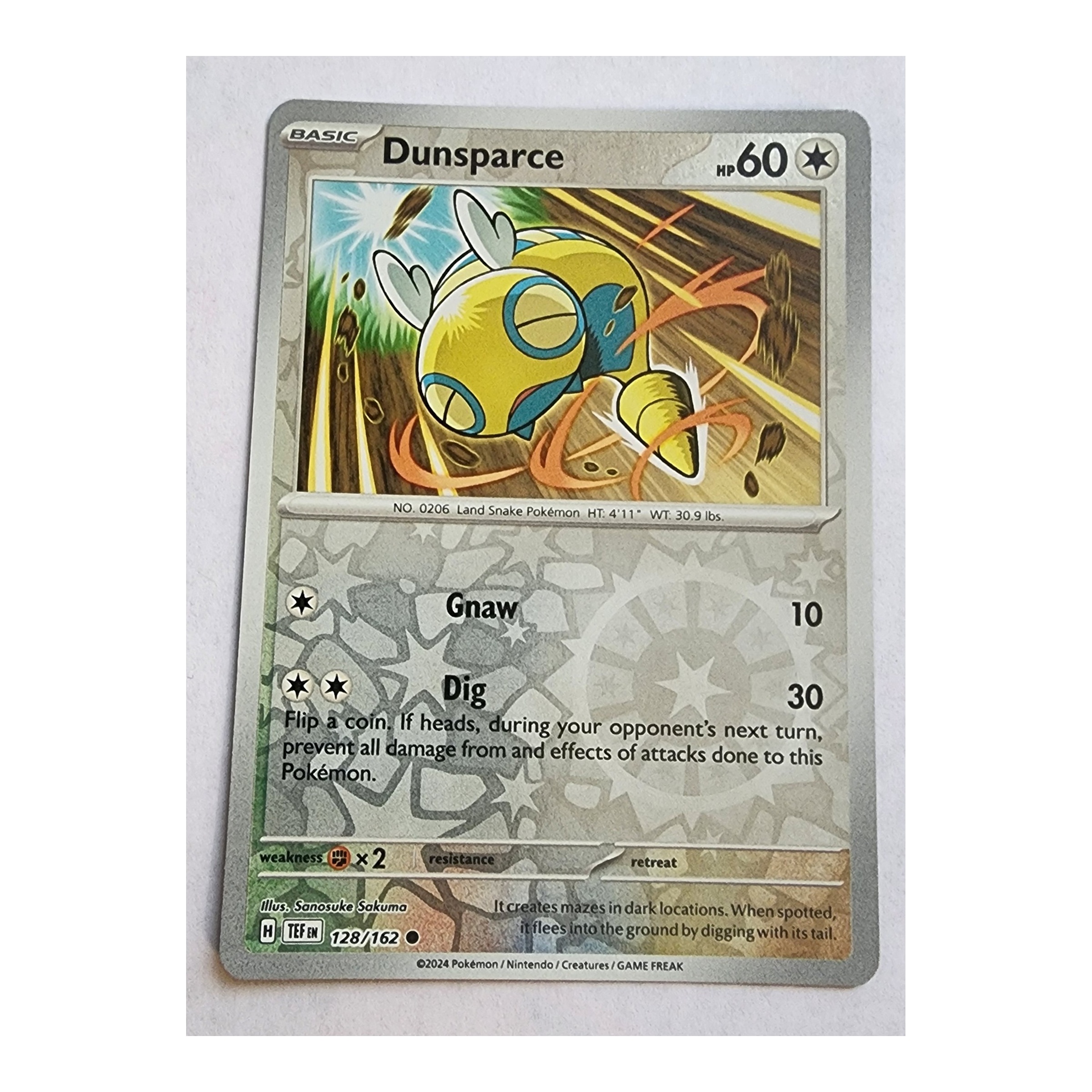 Dunsparce Common SV05: Temporal Forces 128/162 NM Reverse Holo