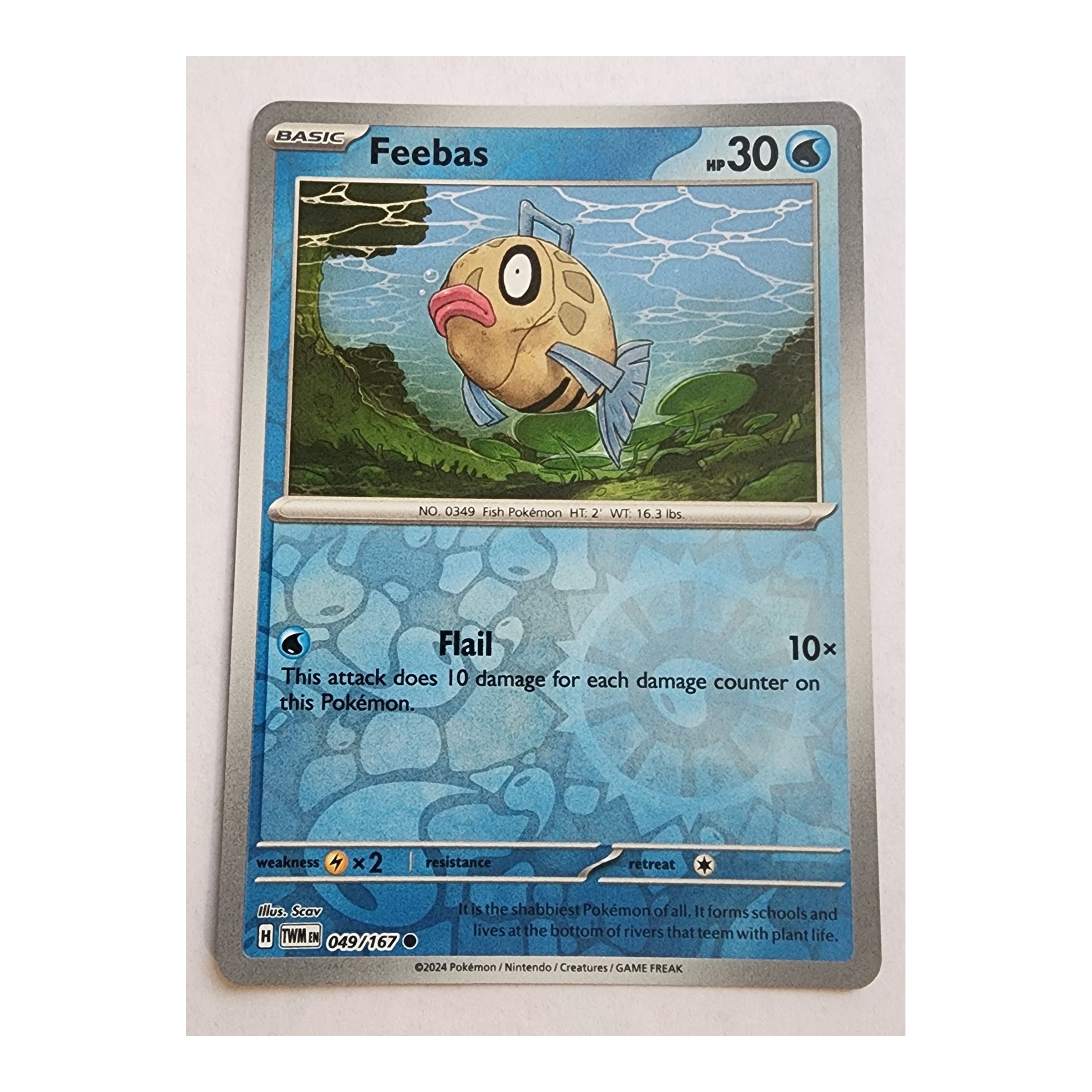 Feebas Common SV06: Twilight Masquerade 049/167 NM Reverse Holo
