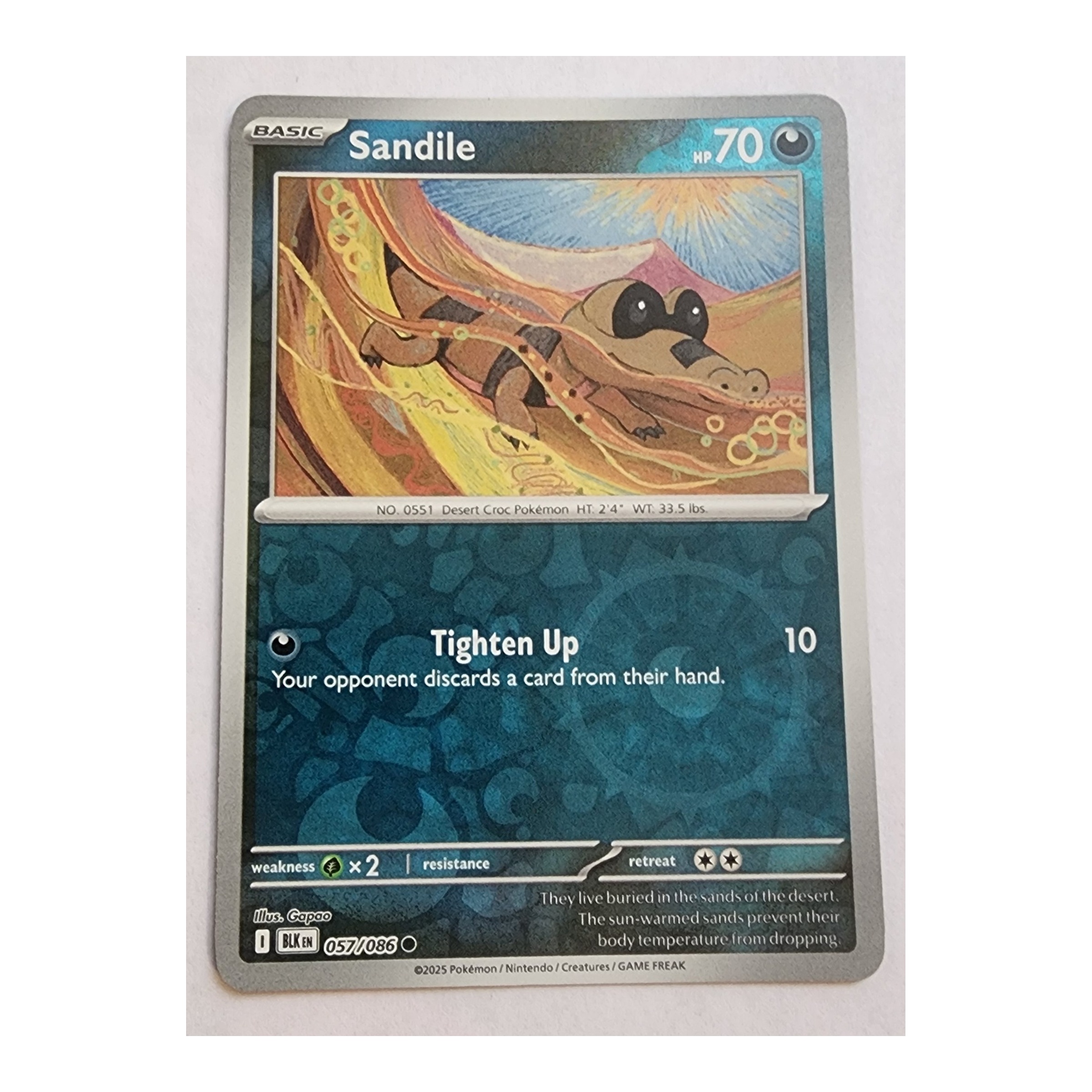 Sandile Common SV10.5B: Black Bolt 057/086 NM Reverse Holo