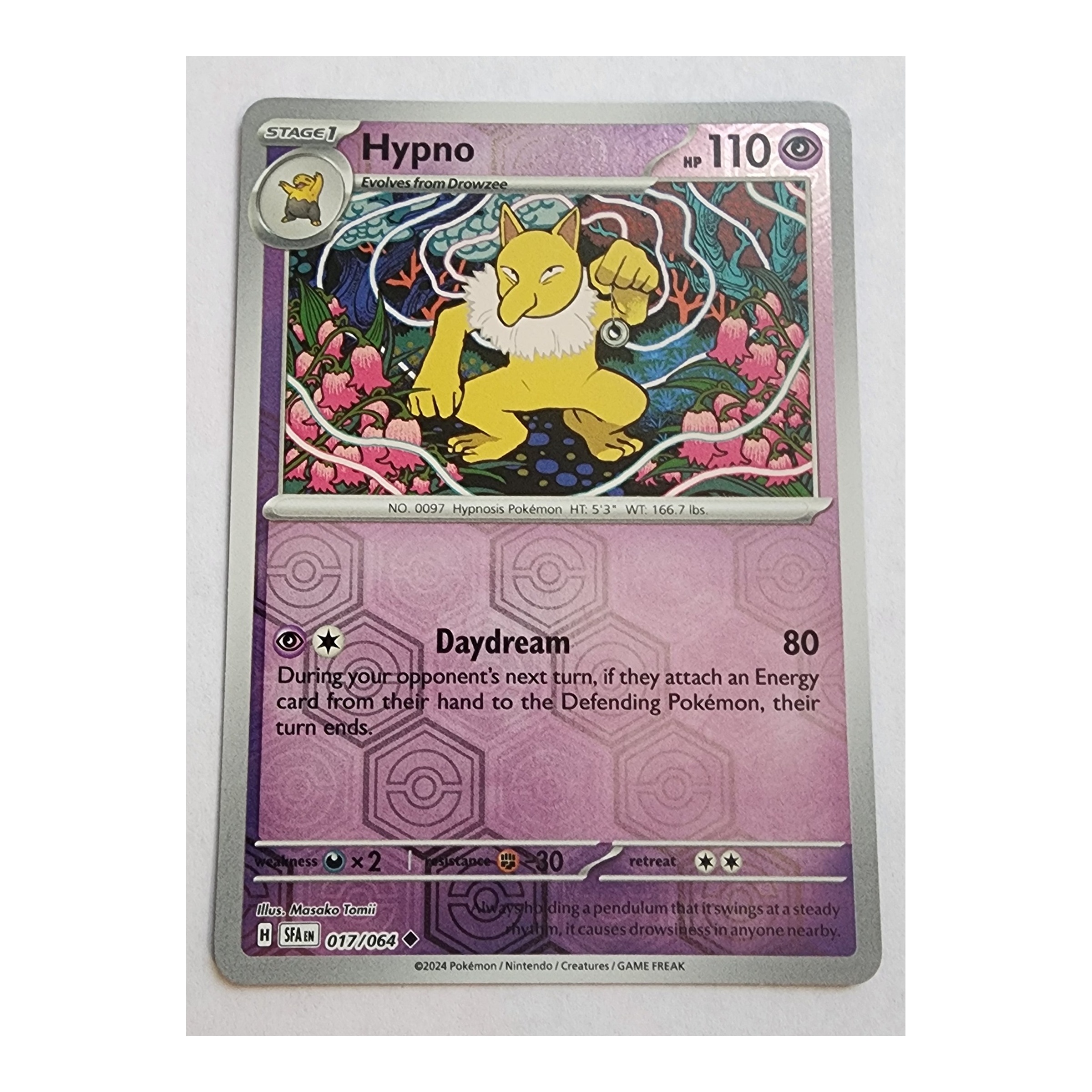 Hypno Uncommon SV06.5: Shrouded Fable 017/064 NM Reverse Holo