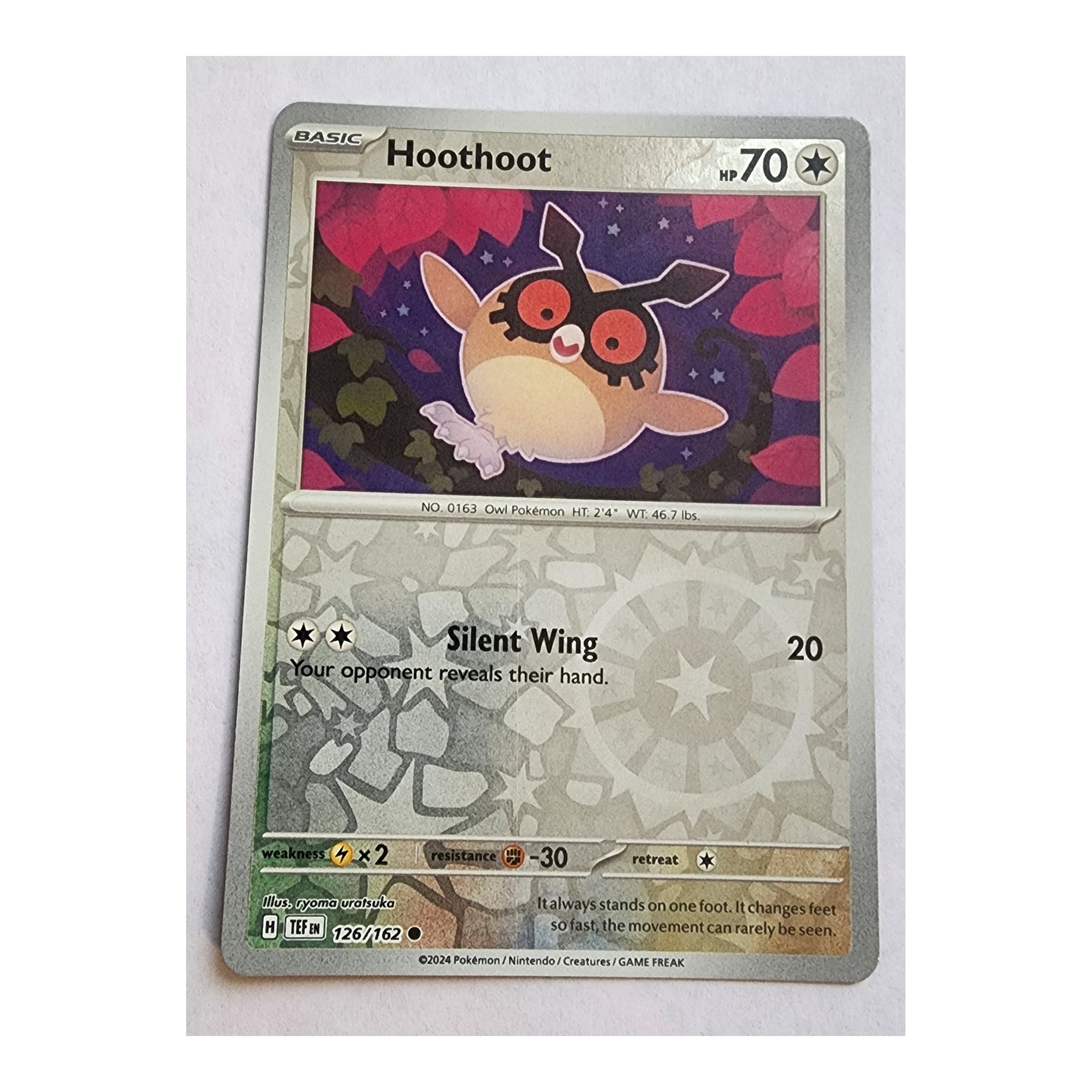 Hoothoot Common SV05: Temporal Forces 126/162 NM Reverse Holo