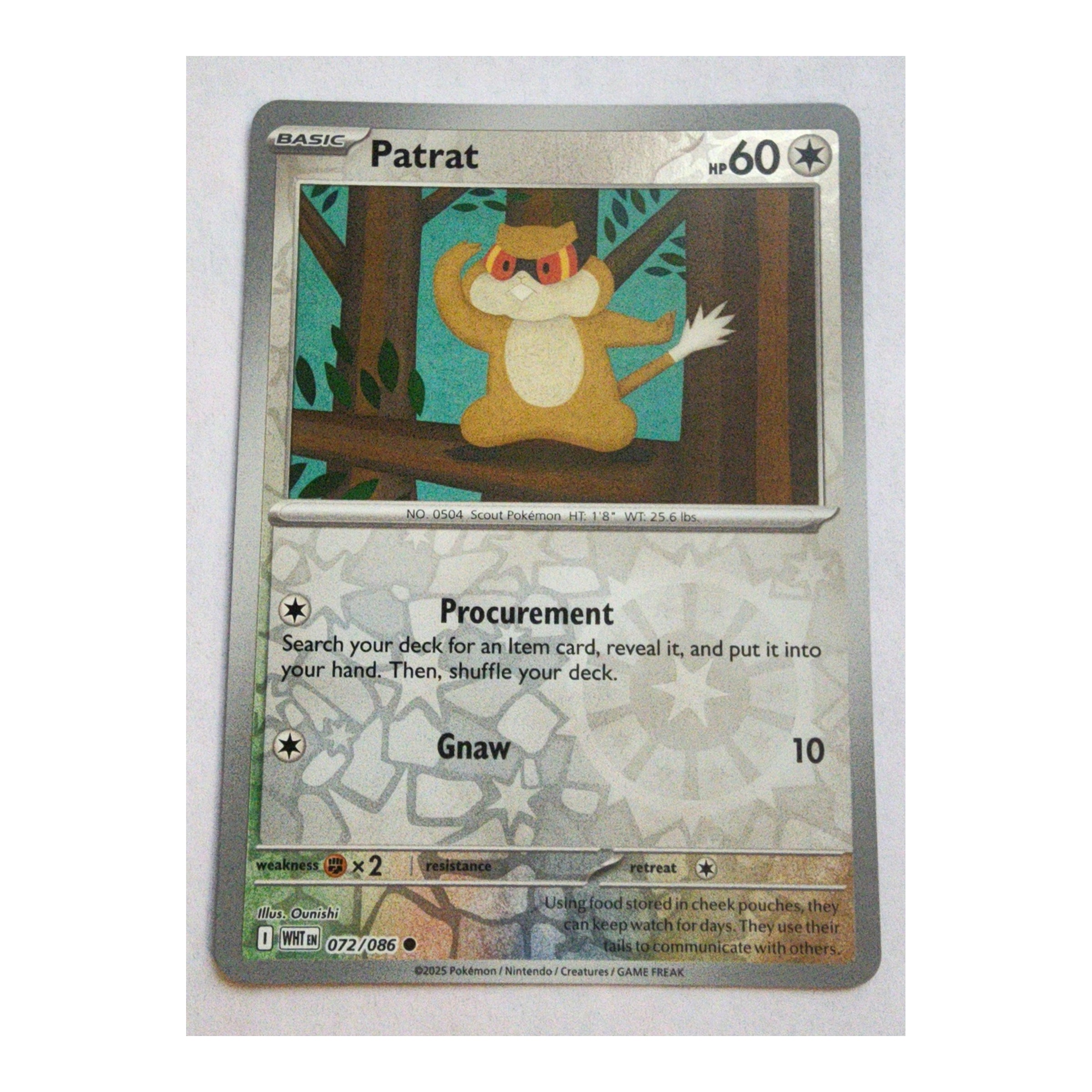 Patrat Common SV10.5W: White Flare 072/086 NM Reverse Holo