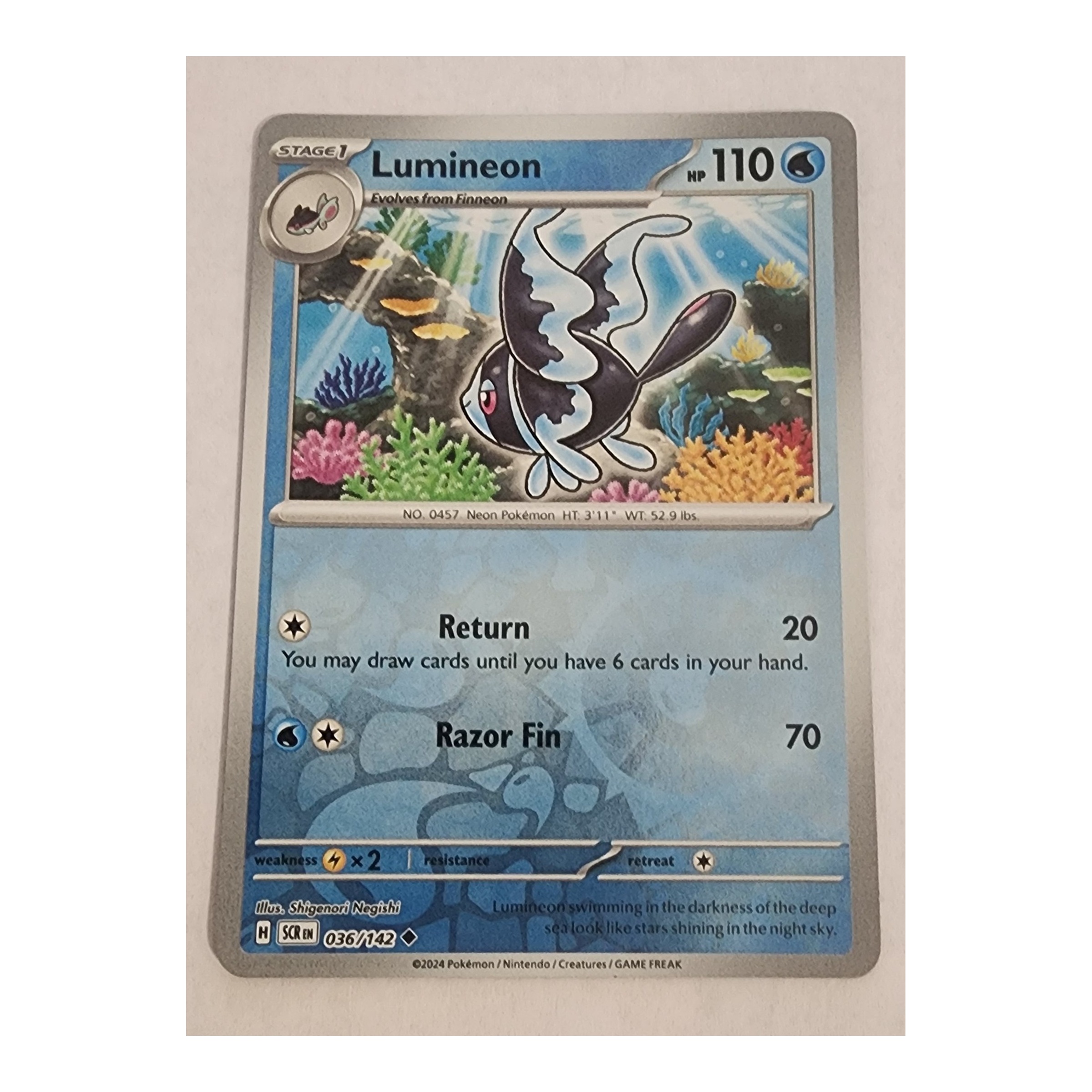 Lumineon Uncommon SV07: Stellar Crown 036/142 NM Reverse Holo