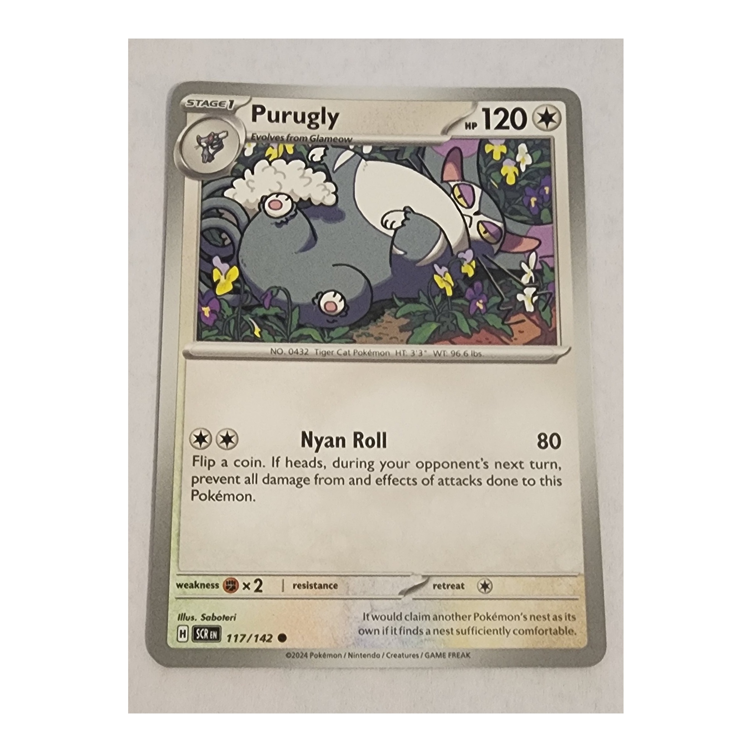 Purugly Common SV07: Stellar Crown 117/142 NM