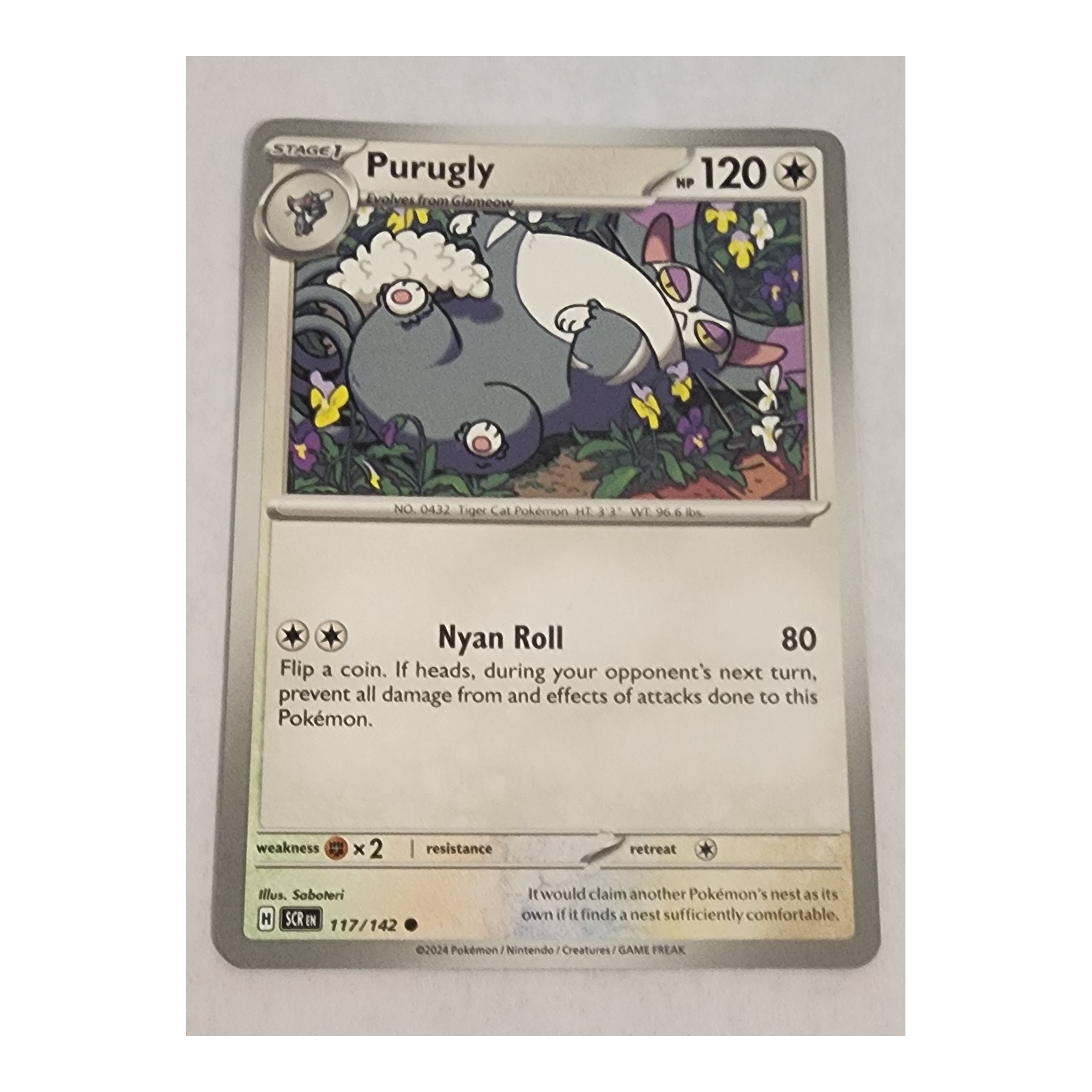Purugly Common SV07: Stellar Crown 117/142 NM