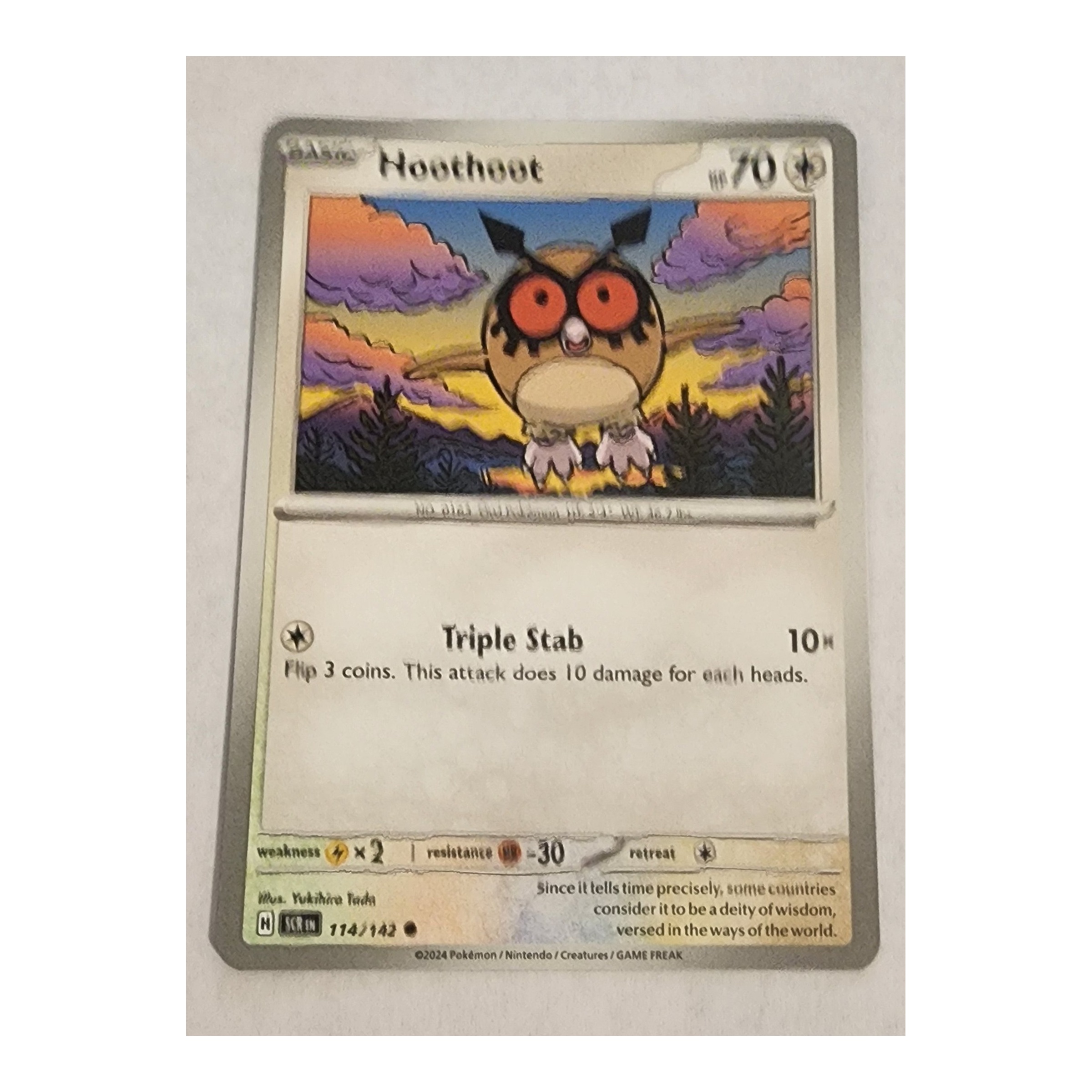 Hoothoot Common SV07: Stellar Crown 114/142 NM