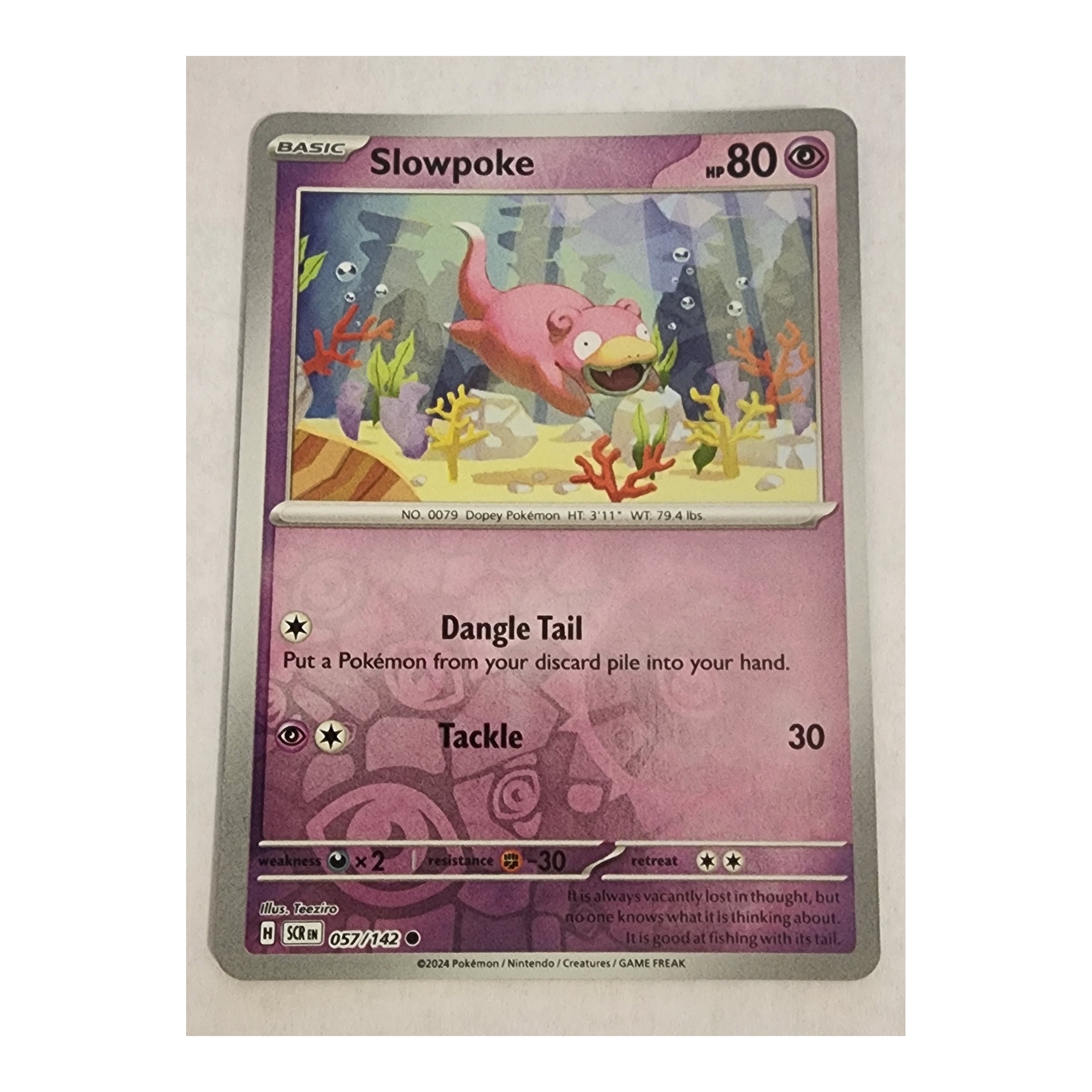 Slowpoke Common SV07: Stellar Crown 057/142 NM Reverse Holo