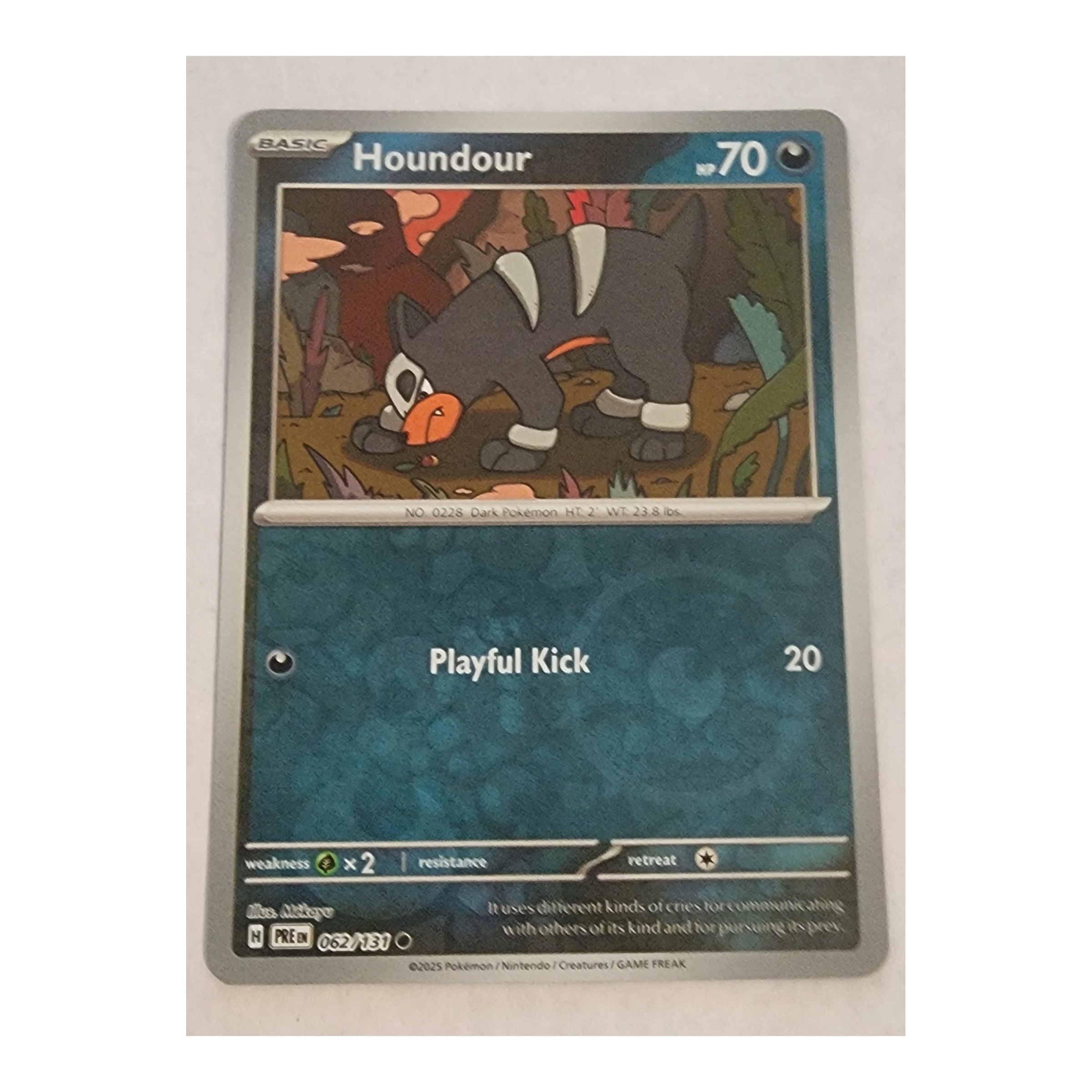 Houndour Common SV08.5: Prismatic Evolutions 062/131 NM Reverse Holo