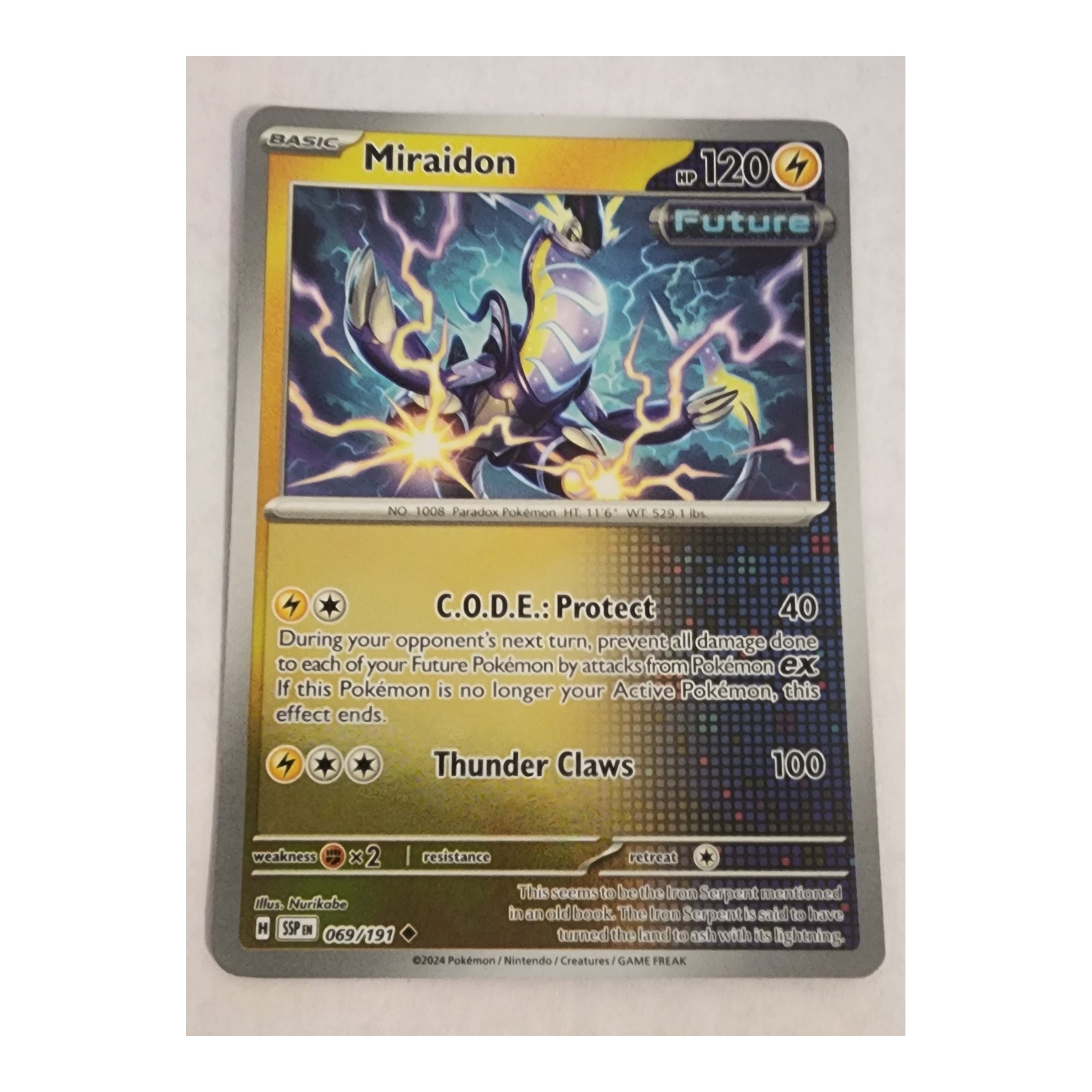 Miraidon Uncommon SV08: Surging Sparks 069/191 NM Reverse Holo