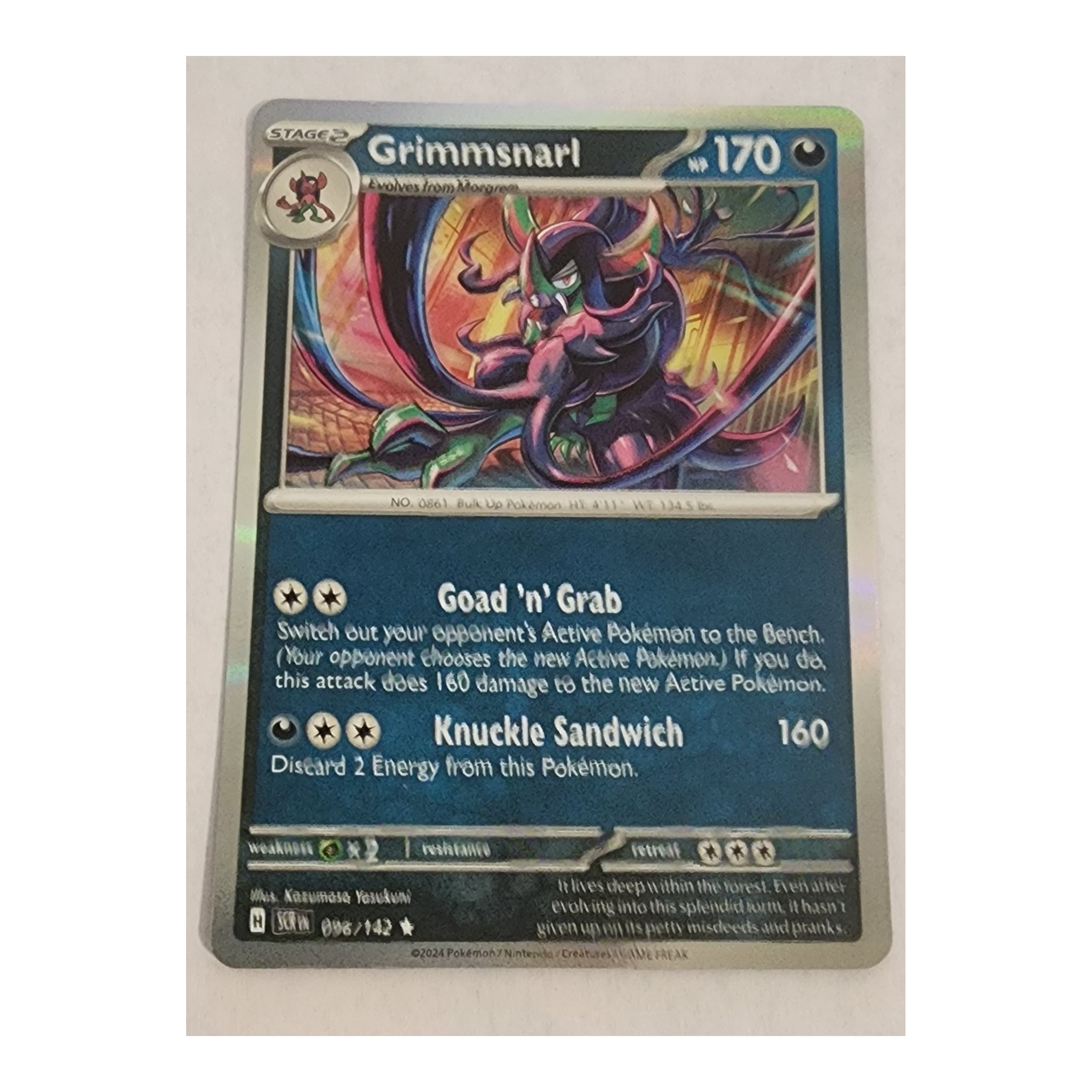Grimmsnarl Rare SV07: Stellar Crown 096/142 NM Holo