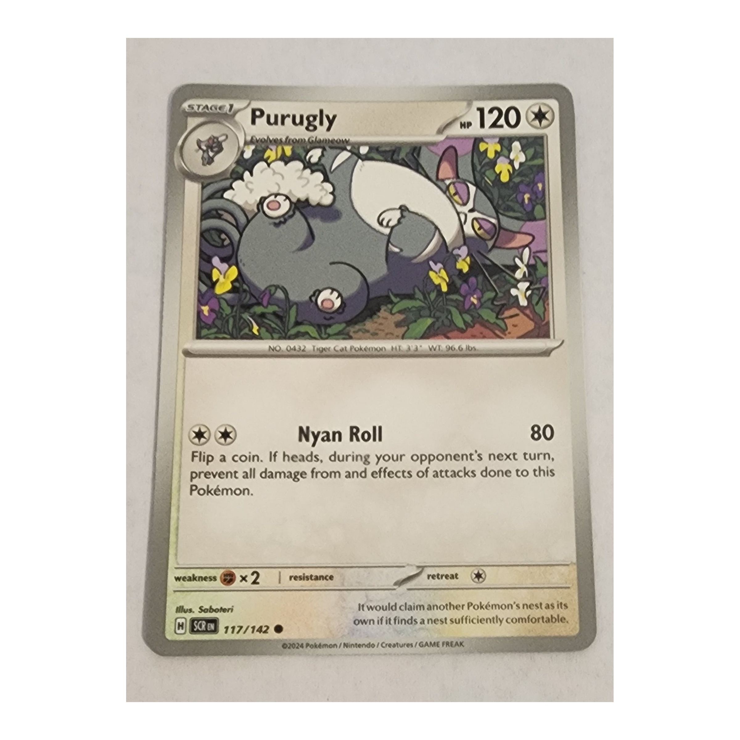 Purugly Common SV07: Stellar Crown 117/142 NM