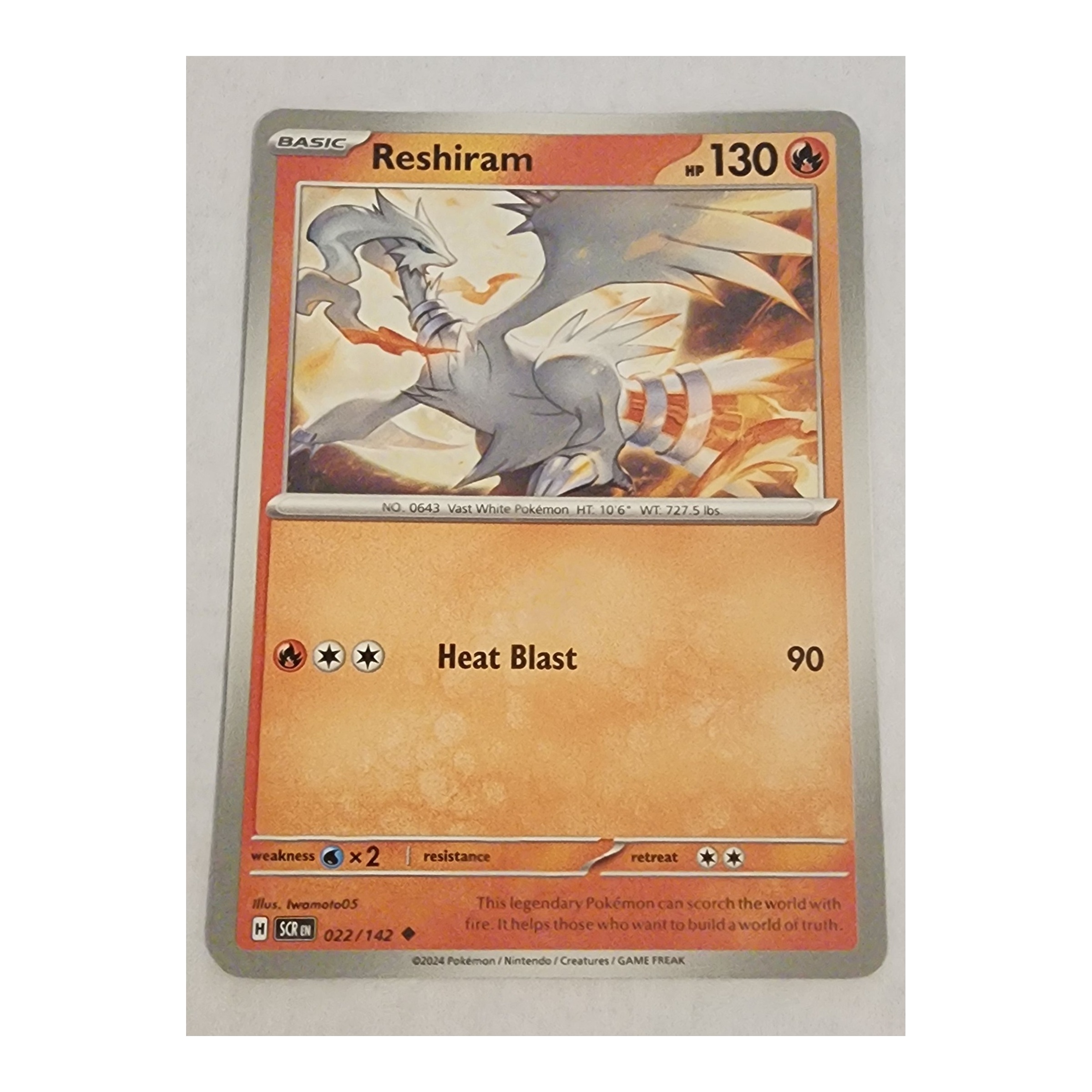 Reshiram Uncommon SV07: Stellar Crown 022/142 NM