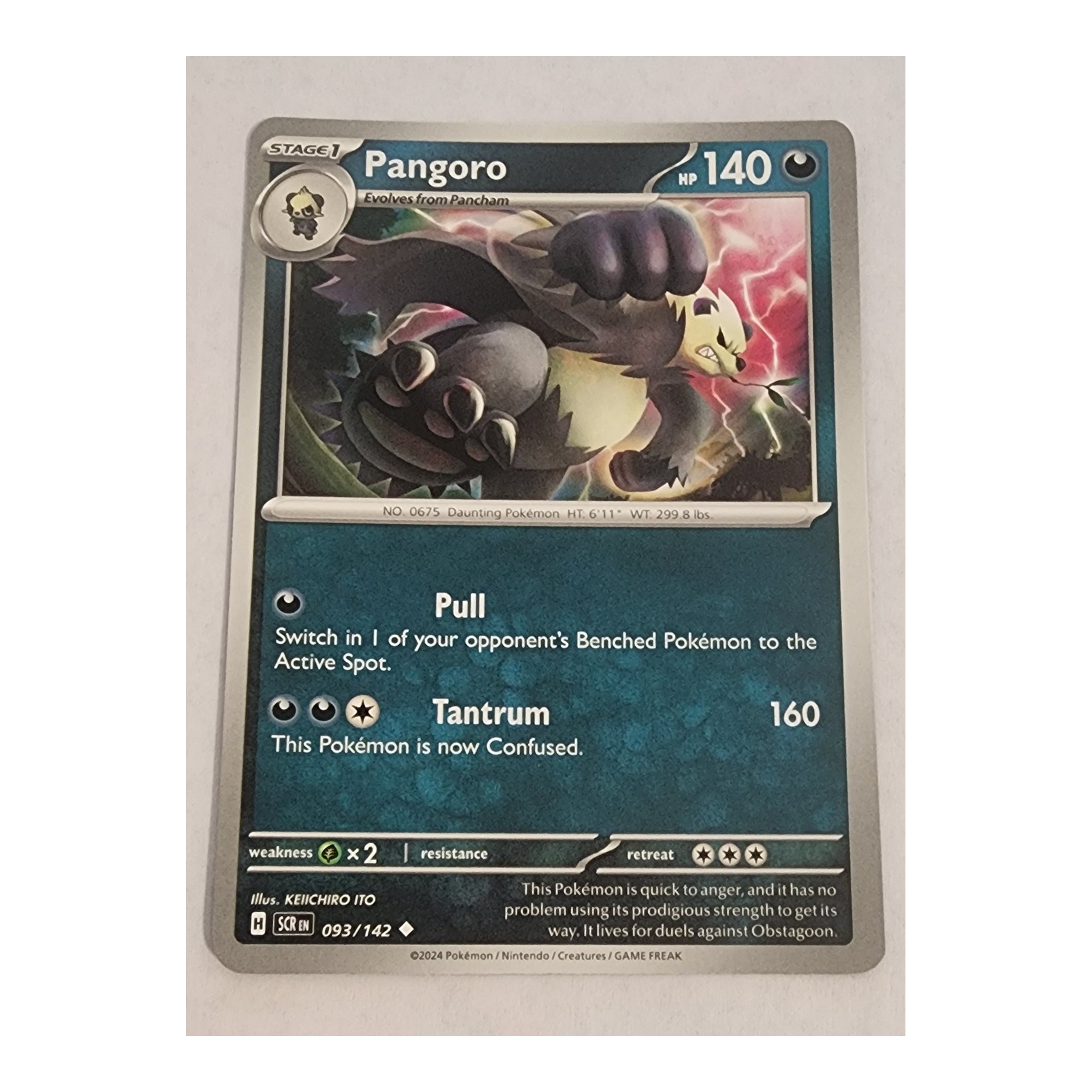Pangoro Uncommon SV07: Stellar Crown 093/142 NM