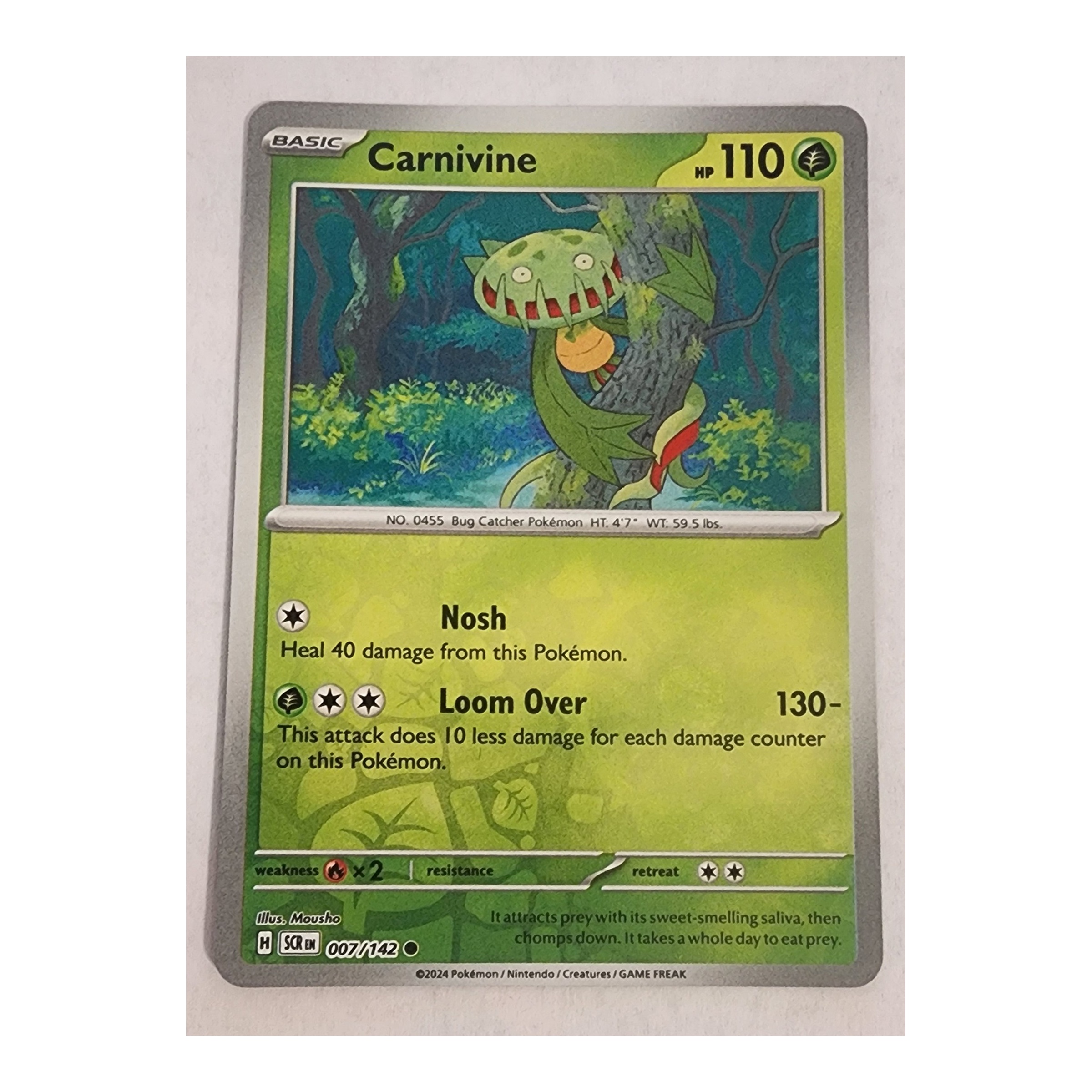 Carnivine Common SV07: Stellar Crown 007/142 NM Reverse Holo