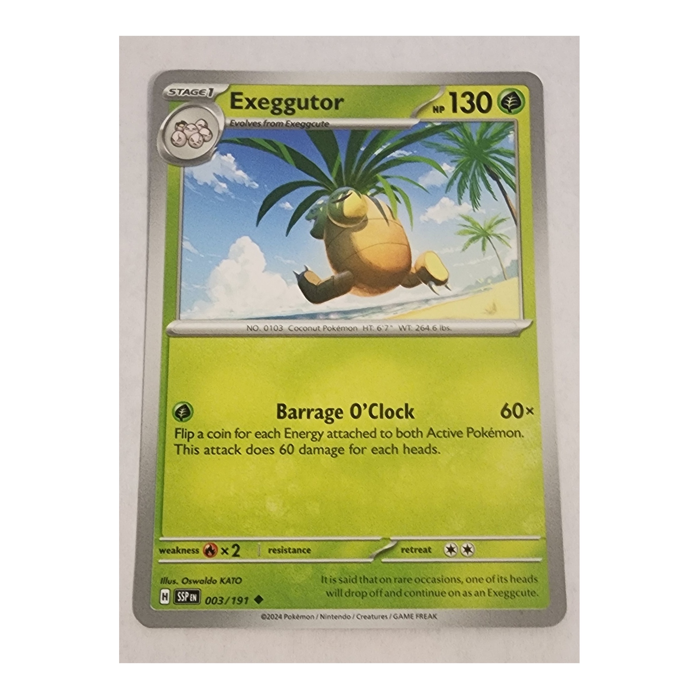 Exeggutor Uncommon SV08: Surging Sparks 003/191 NM