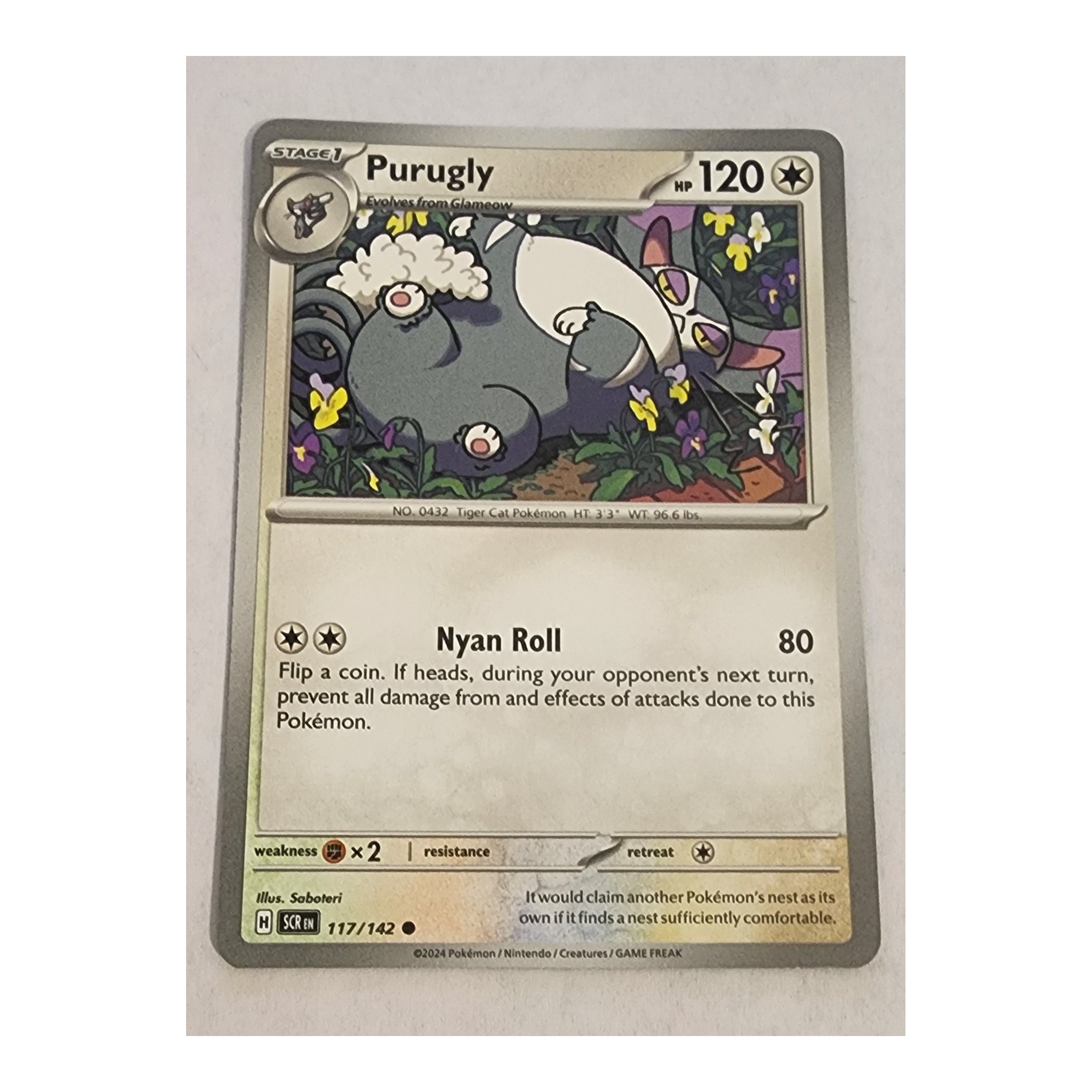 Purugly Common SV07: Stellar Crown 117/142 NM