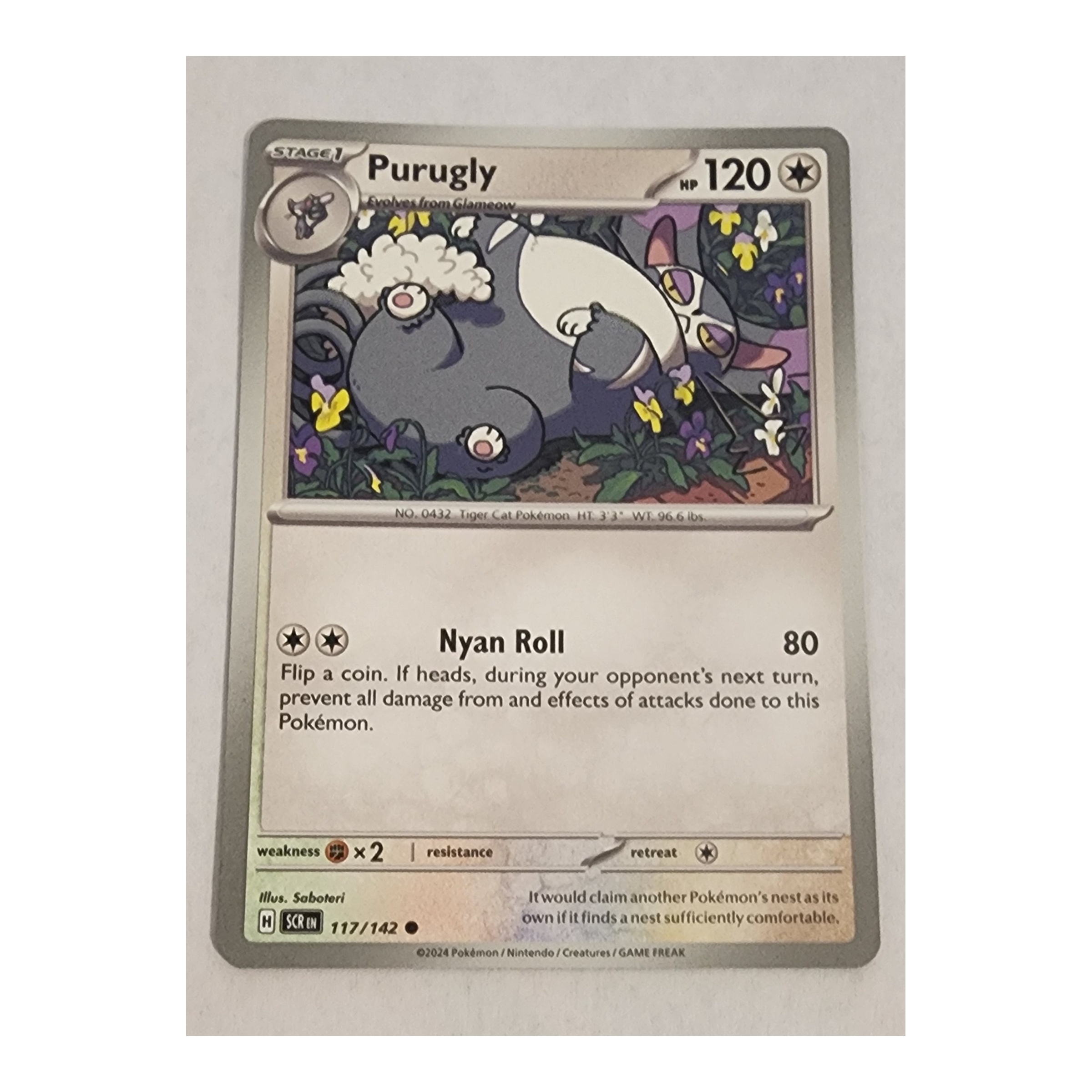Purugly Common SV07: Stellar Crown 117/142 NM