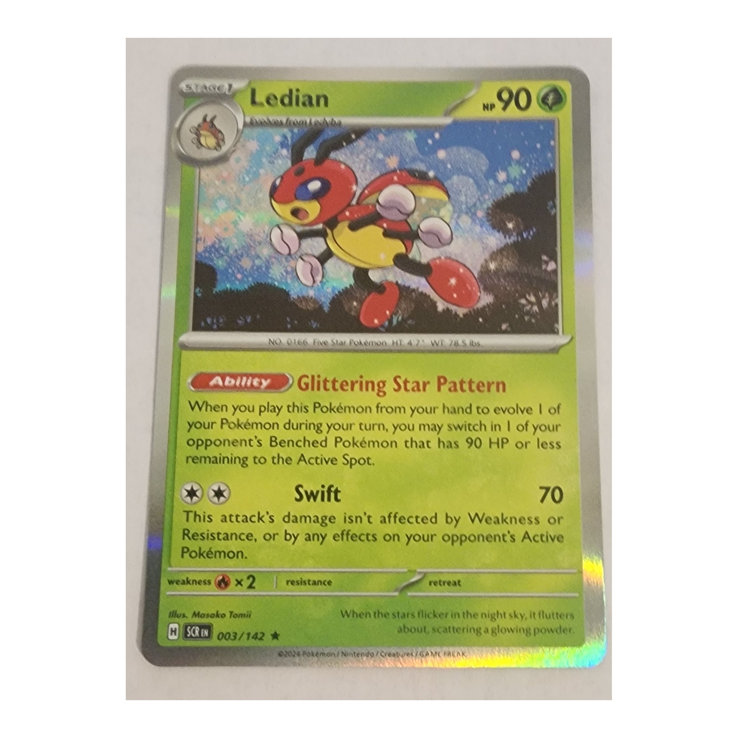 Ledian Rare SV07: Stellar Crown 003/142 NM Holo