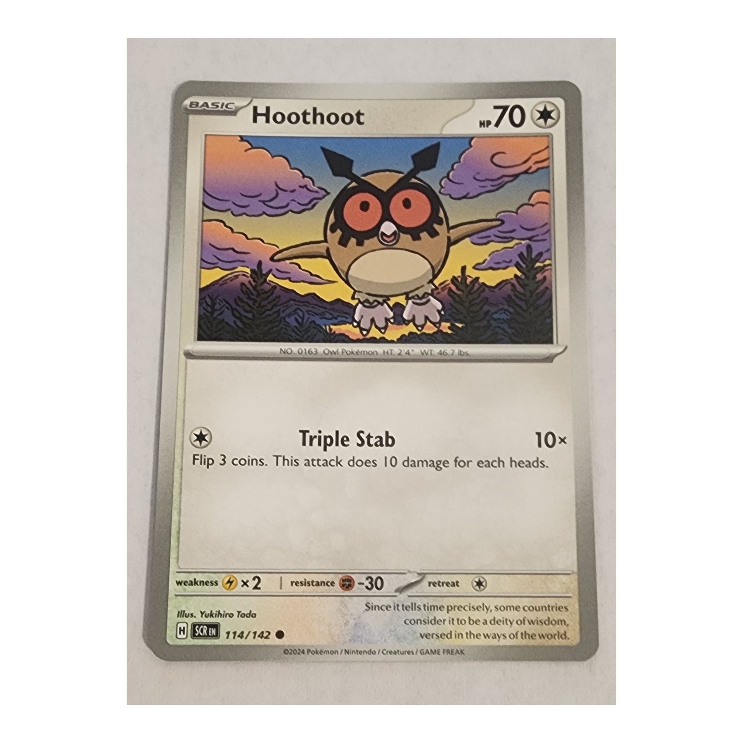 Hoothoot Common SV07: Stellar Crown 114/142 NM
