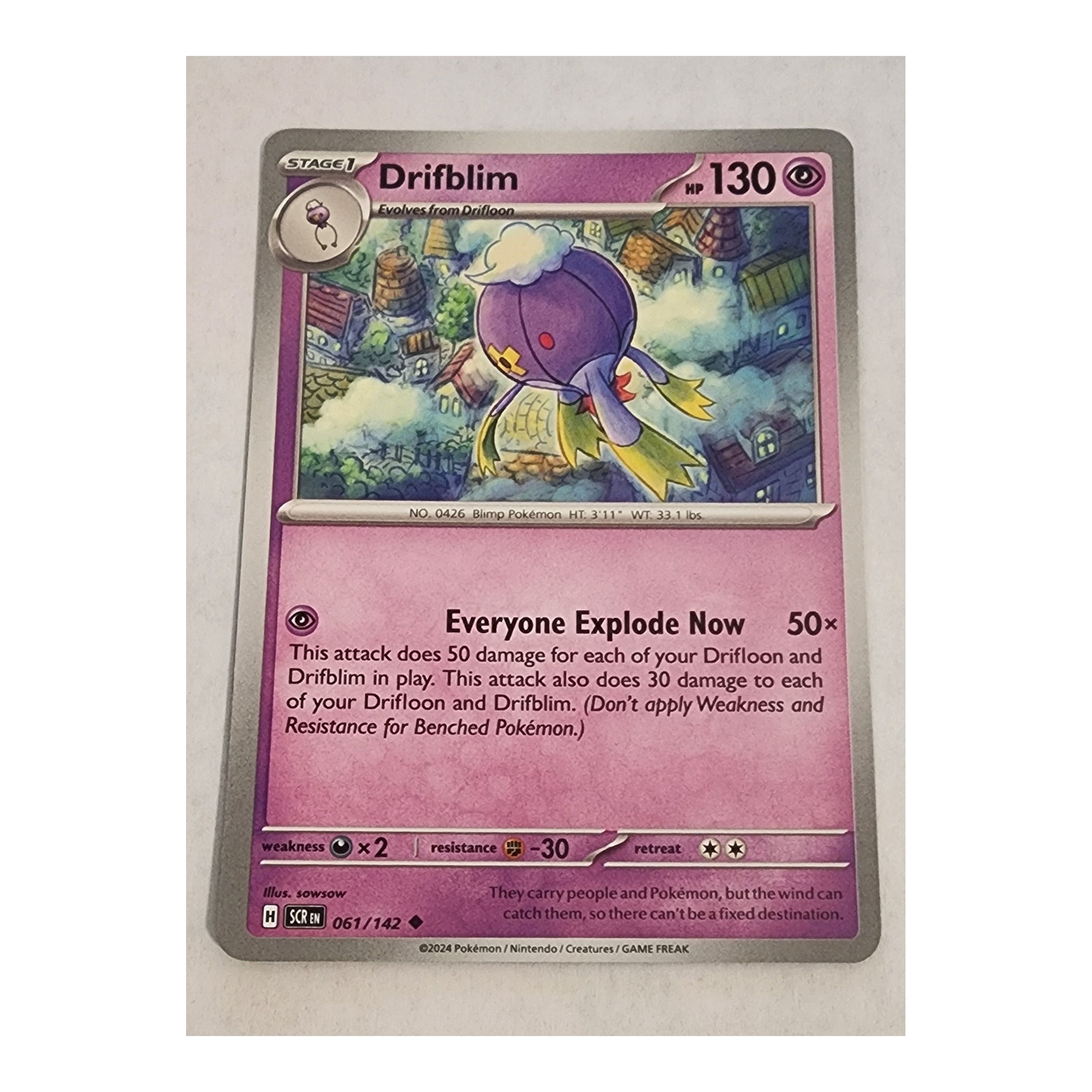 Drifblim Uncommon SV07: Stellar Crown 061/142 NM