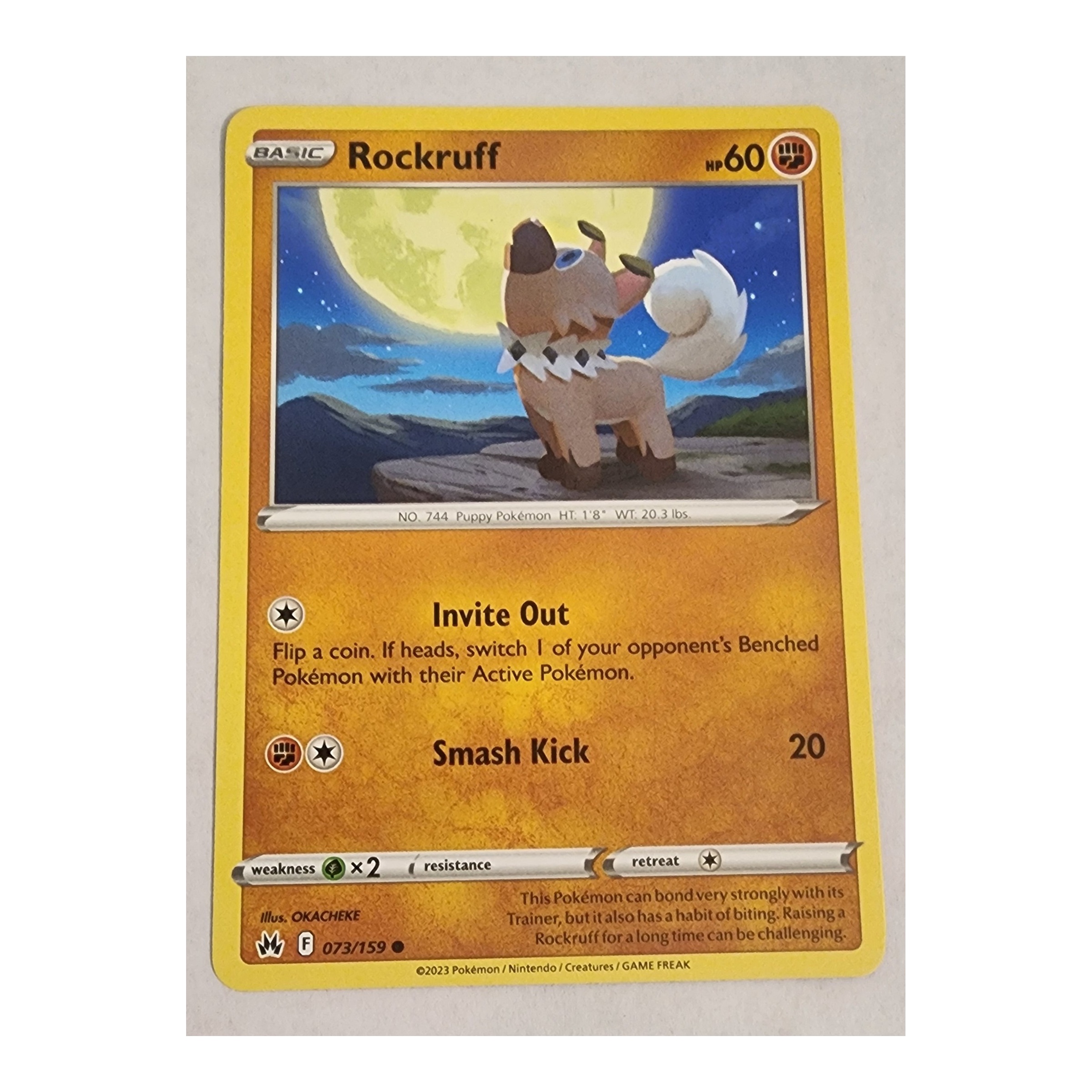 Rockruff Common SWSH12.5: Crown Zenith 073/159 NM