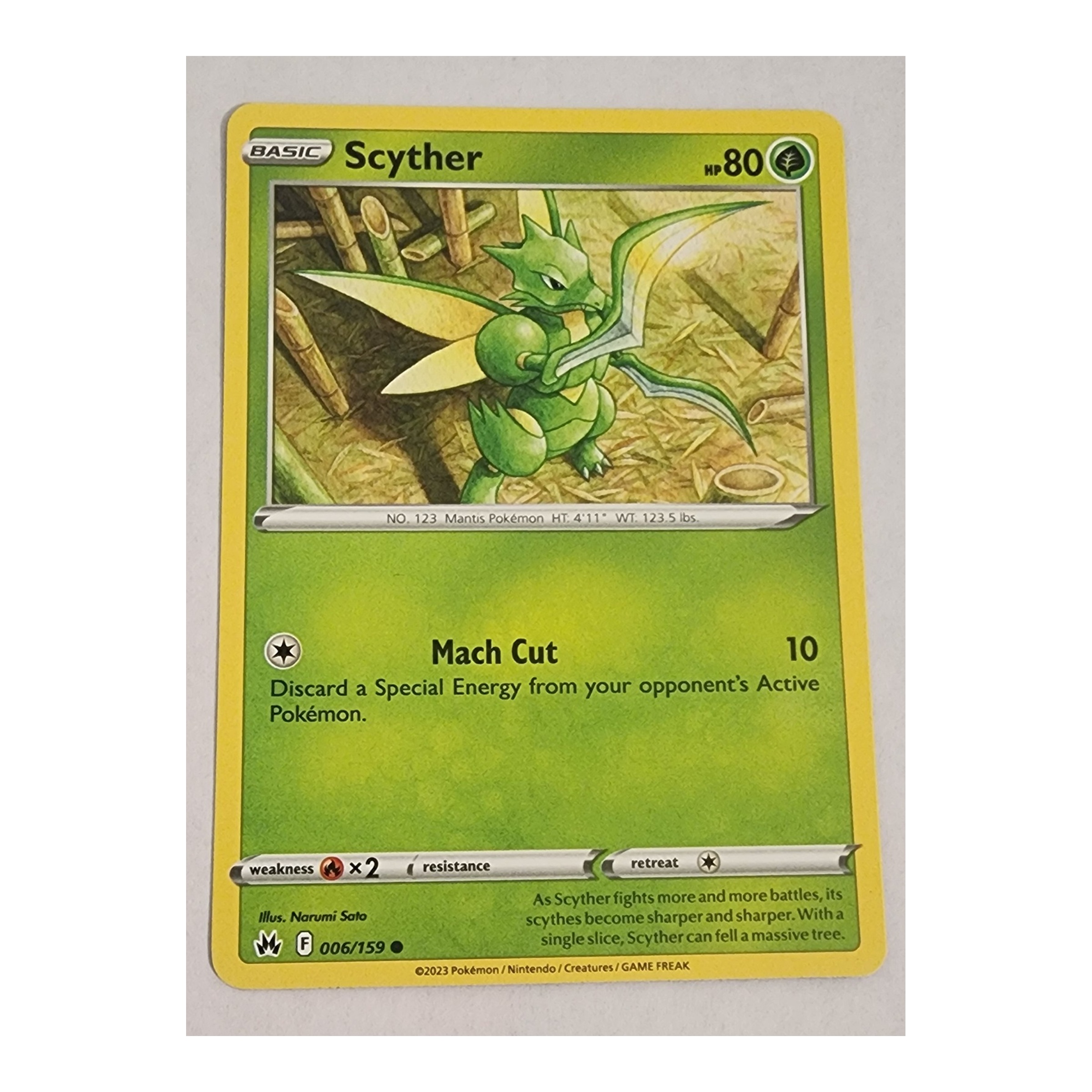 Scyther Common SWSH12.5: Crown Zenith 006/159 NM