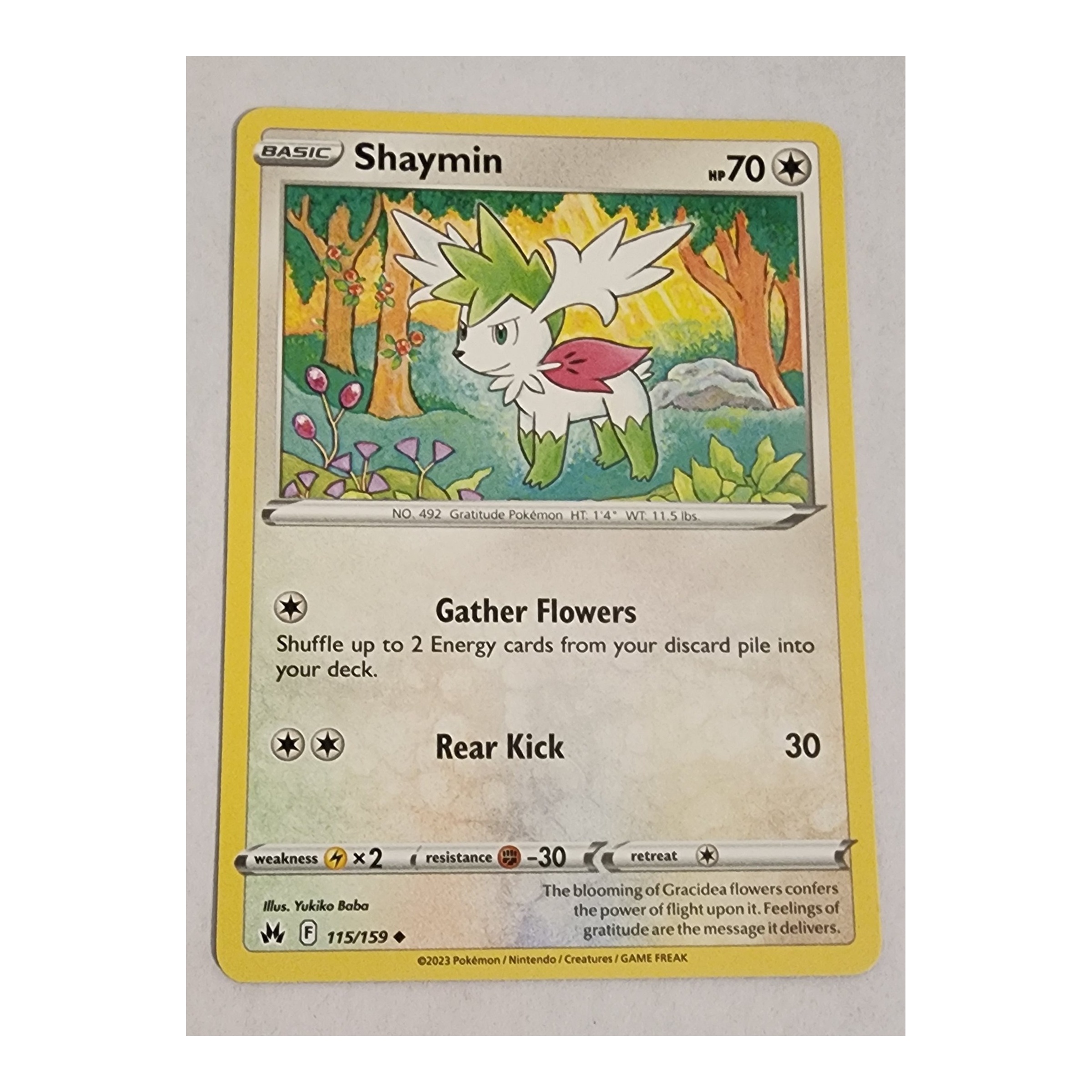 Shaymin Uncommon SWSH12.5: Crown Zenith 115/159 NM