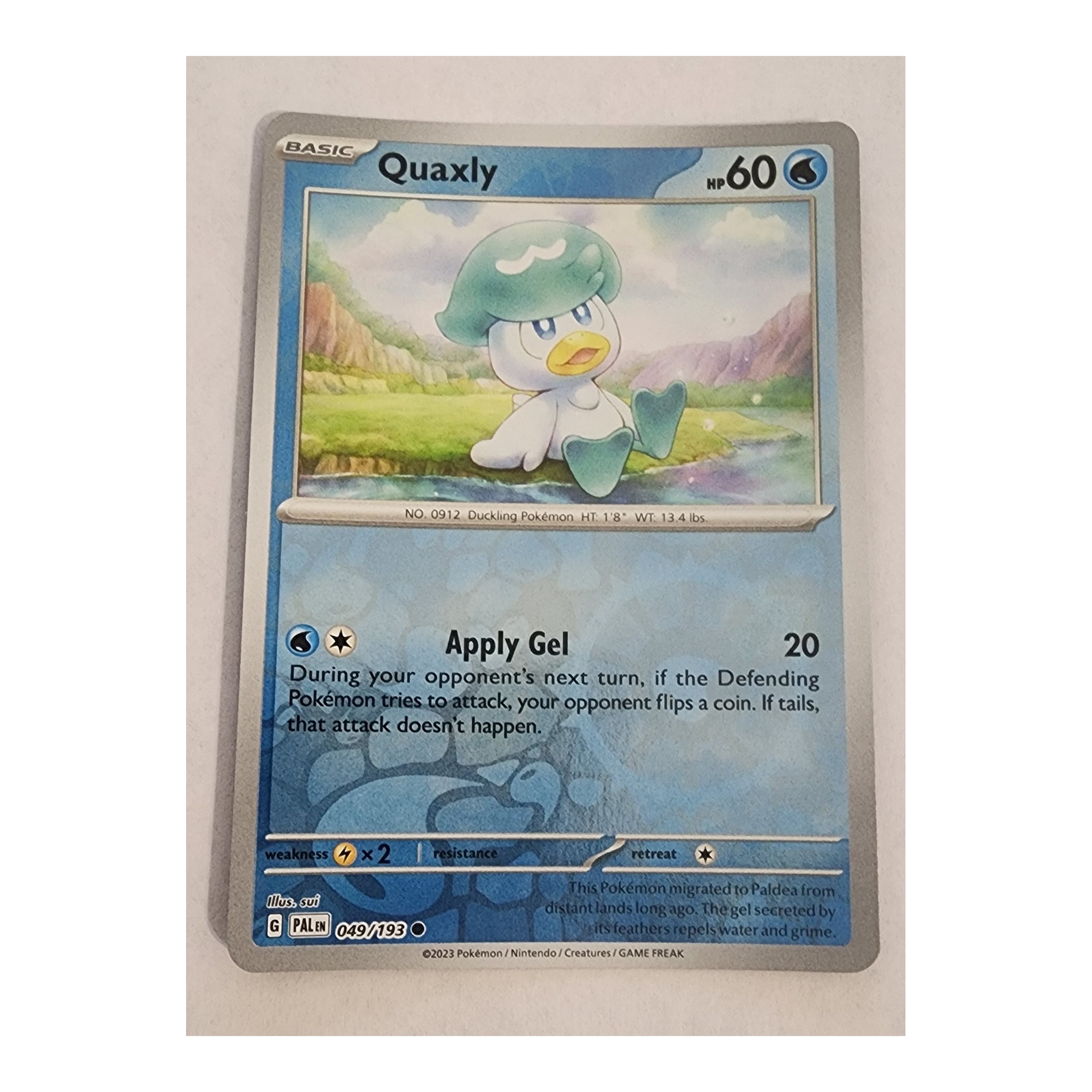 Quaxly Common SV02: Paldea Evolved 049/193 NM Reverse Holo