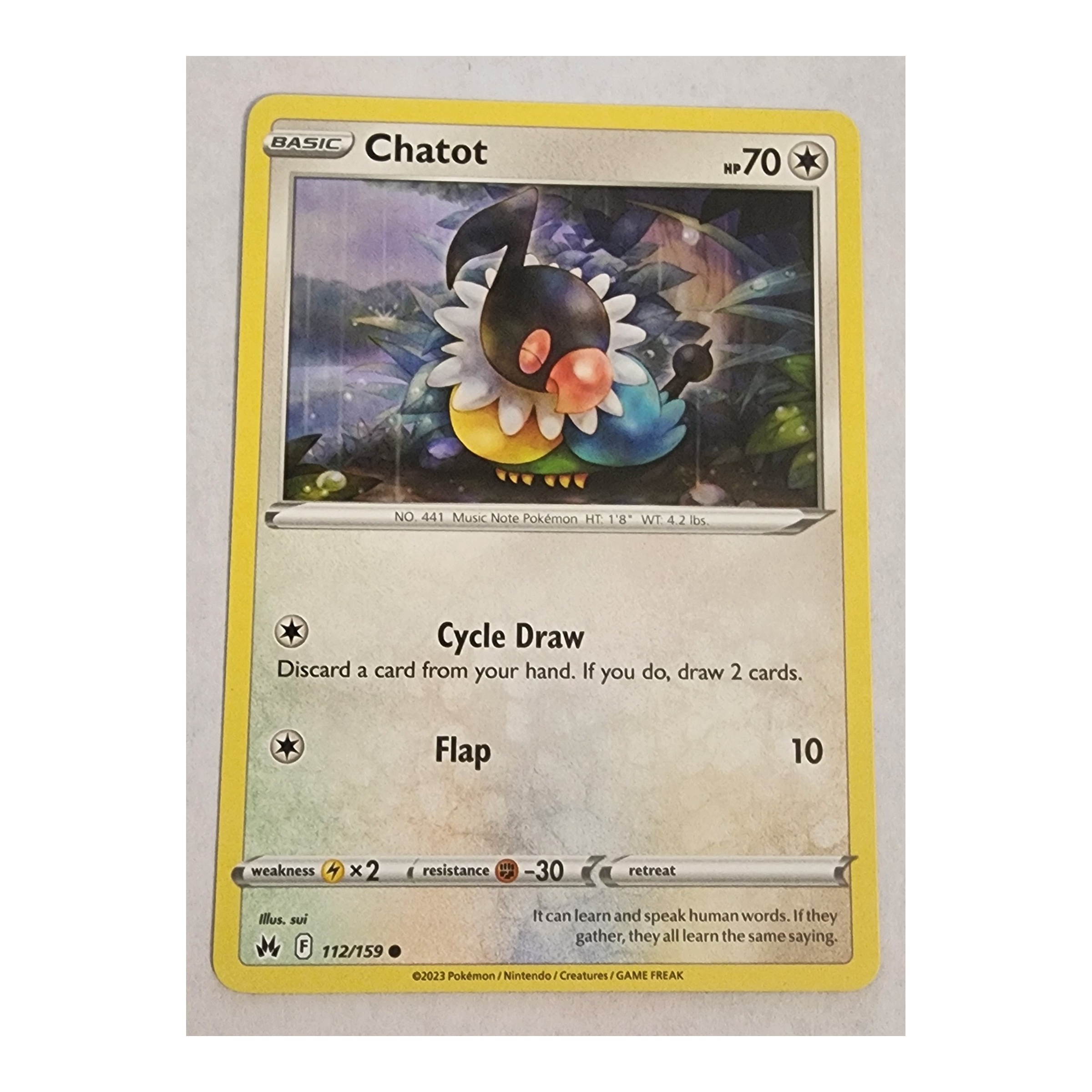 Chatot Common SWSH12.5: Crown Zenith 112/159 NM