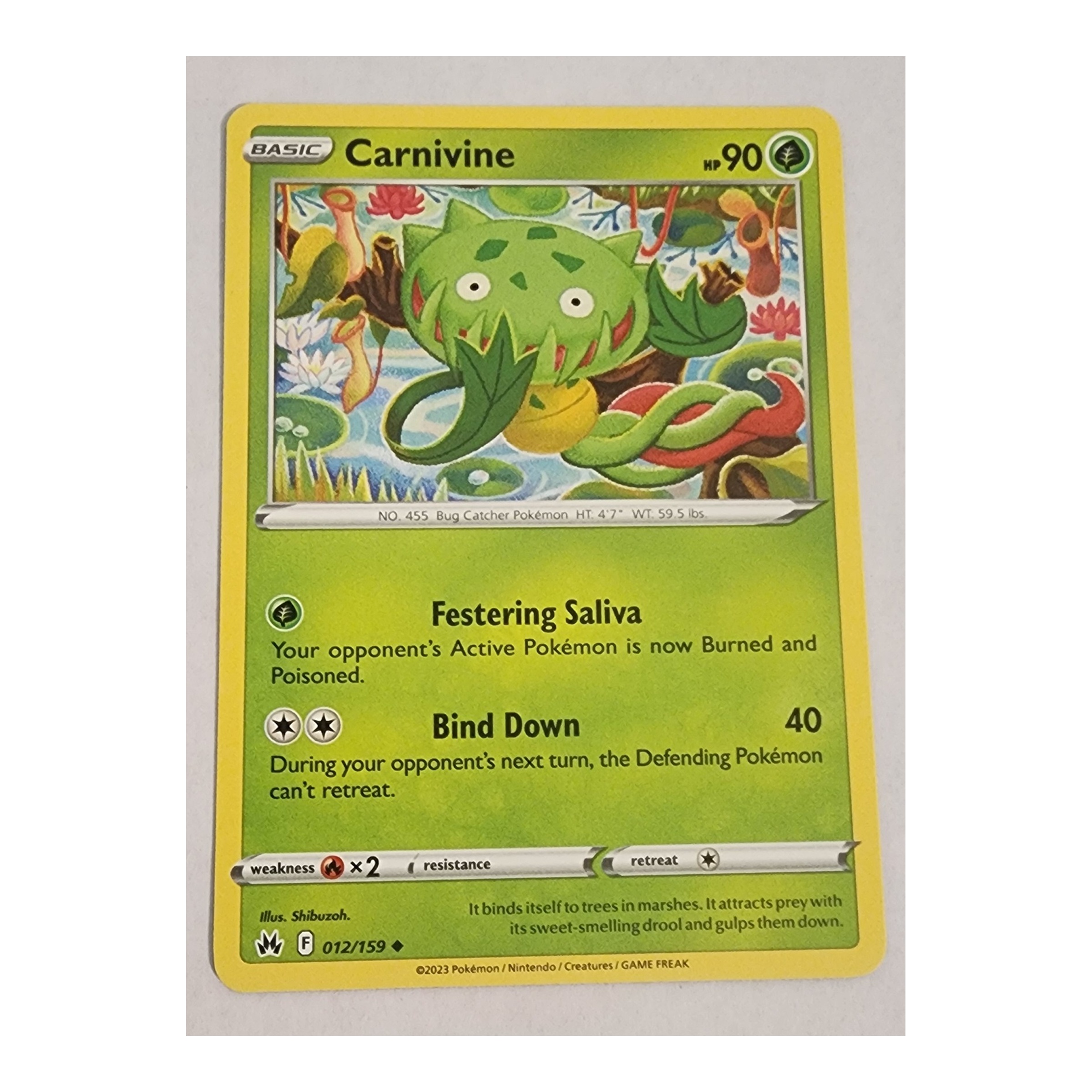 Carnivine Uncommon SWSH12.5: Crown Zenith 012/159 NM