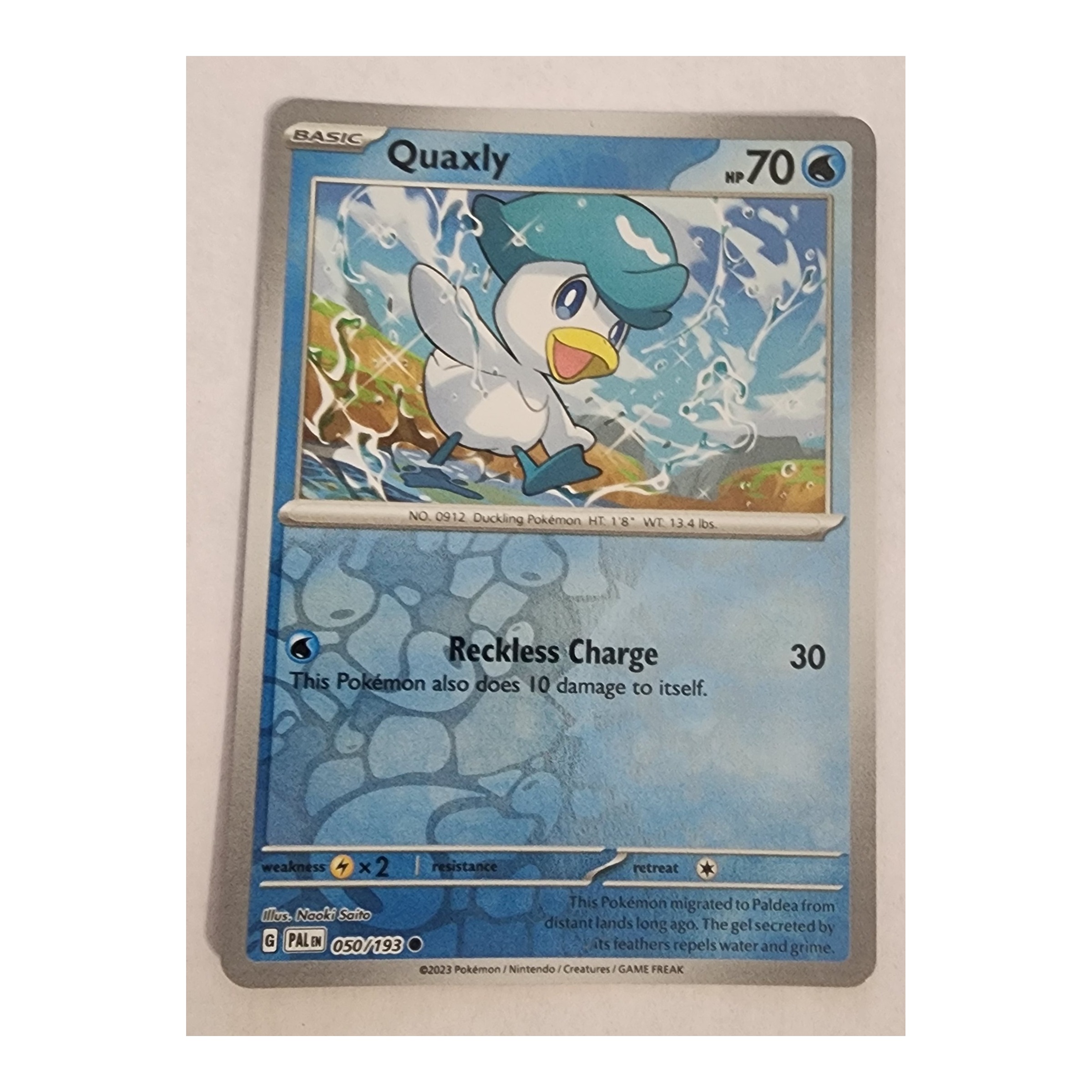 Quaxly Common SV02: Paldea Evolved 050/193 NM Reverse Holo