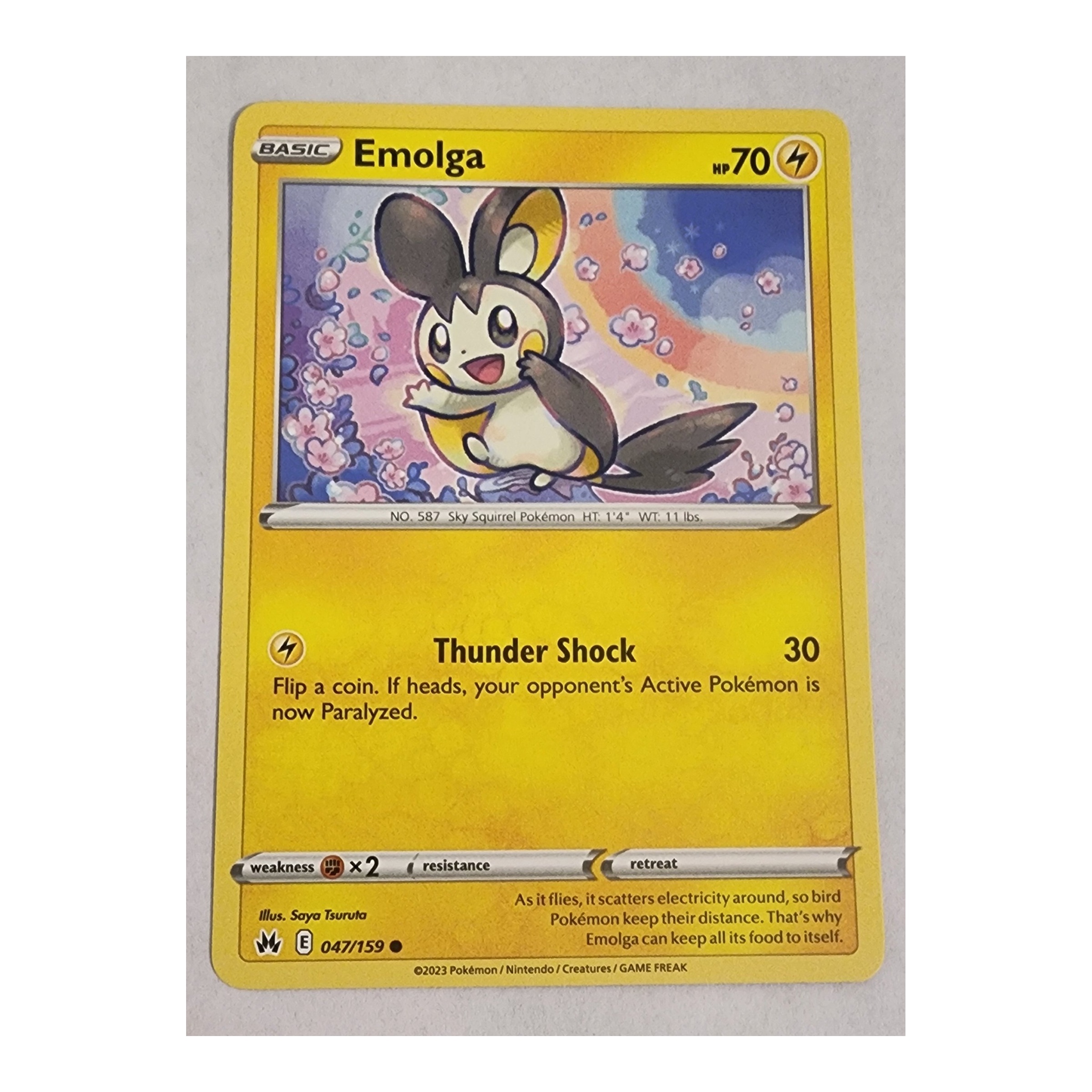 Emolga Common SWSH12.5: Crown Zenith 047/159 NM
