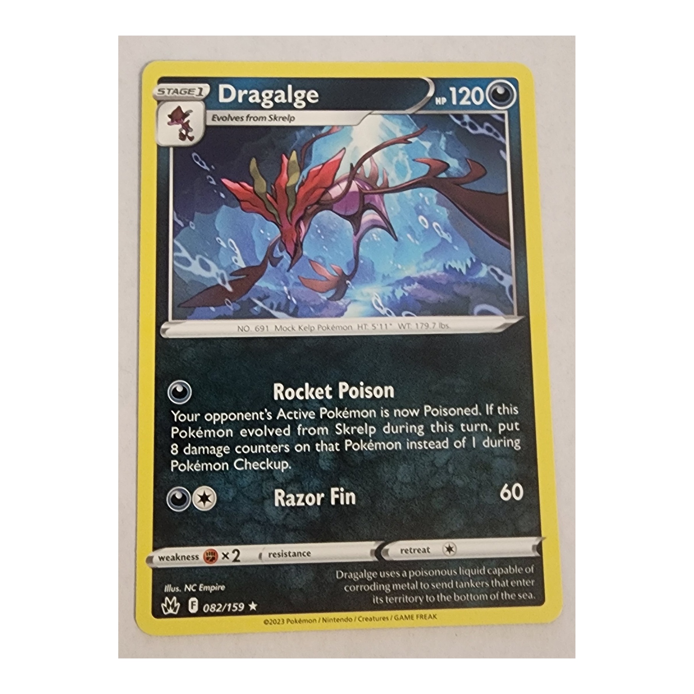 Dragalge Rare SWSH12.5: Crown Zenith 082/159 NM