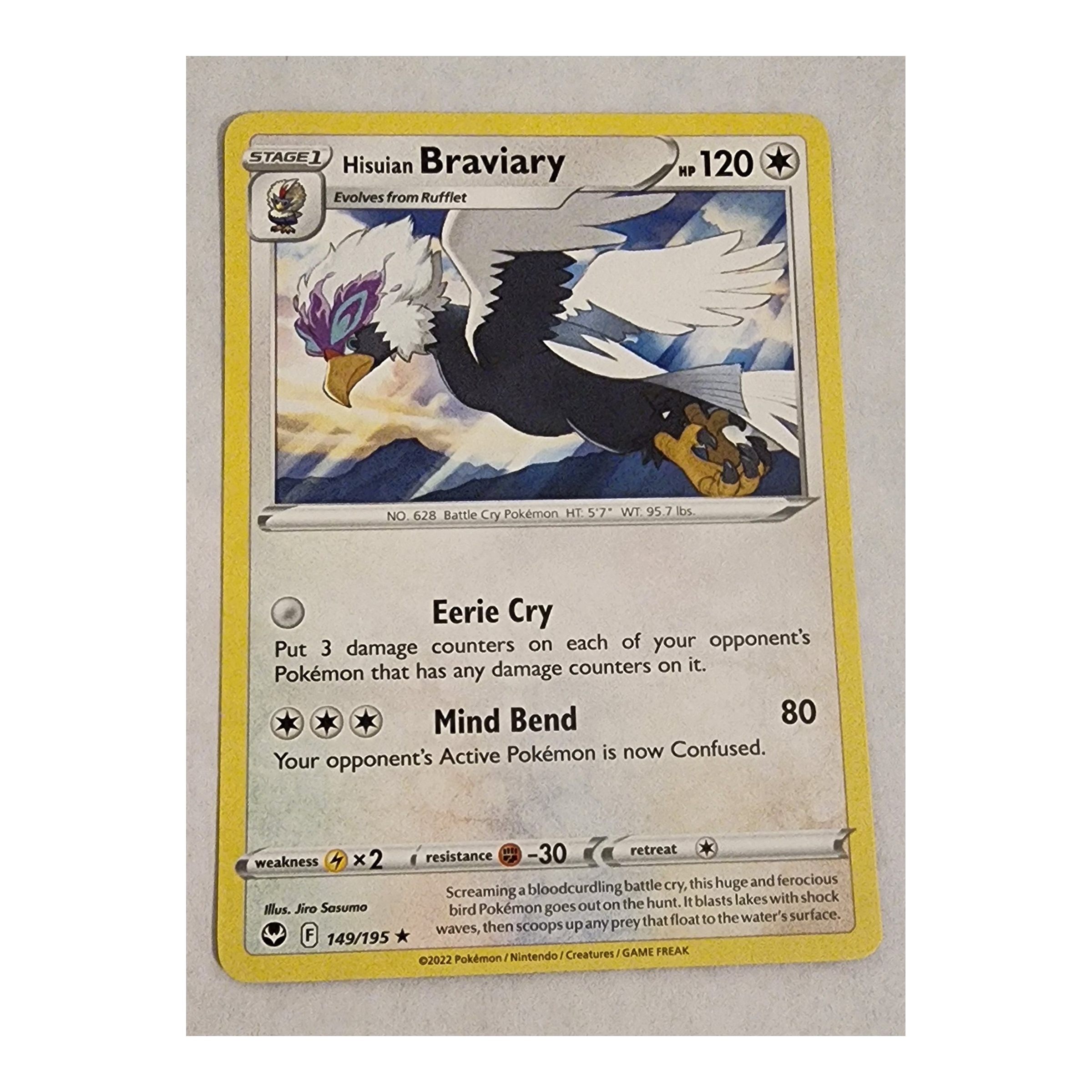 Hisuian Braviary Rare SWSH12: Silver Tempest 149/195 NM