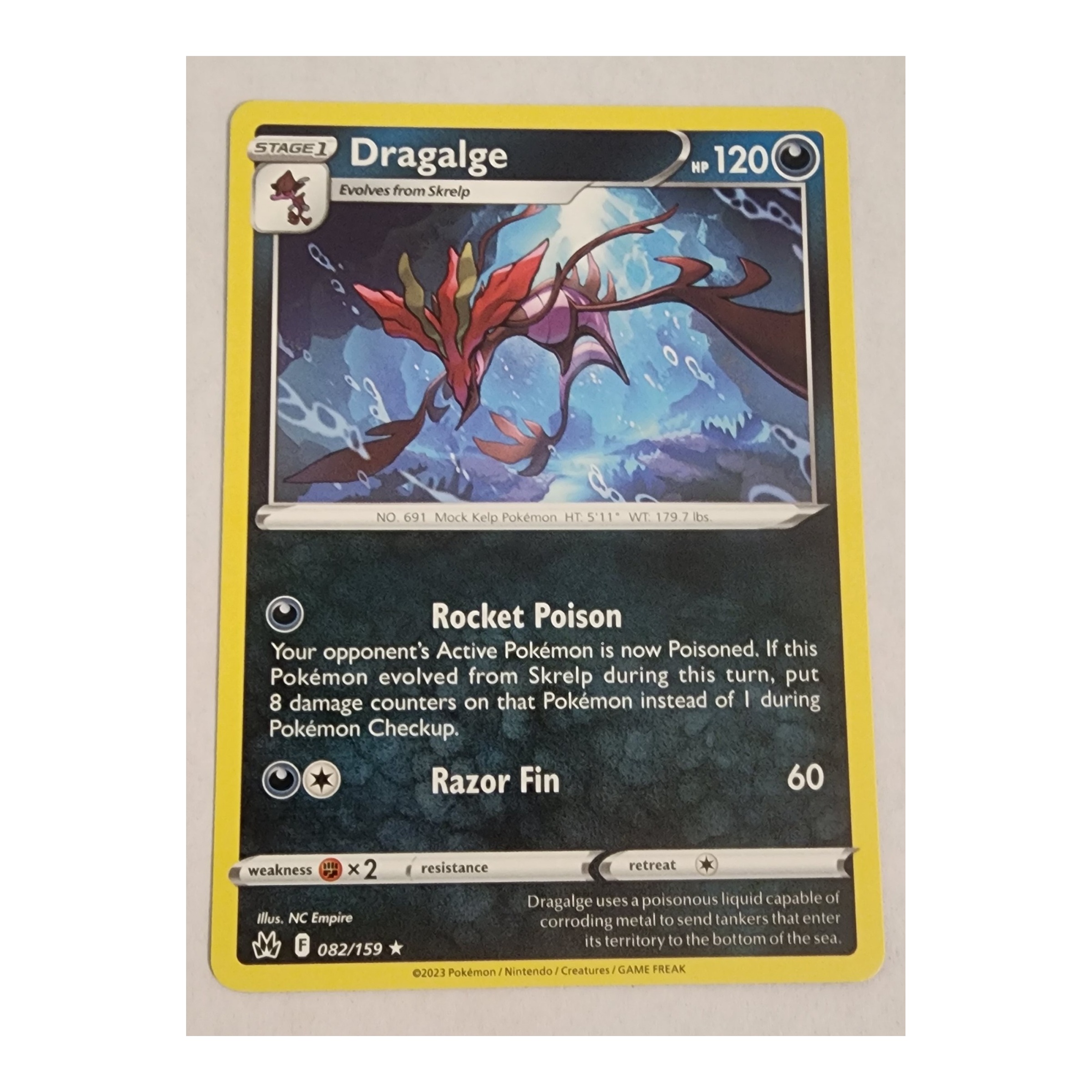 Dragalge Rare SWSH12.5: Crown Zenith 082/159 NM